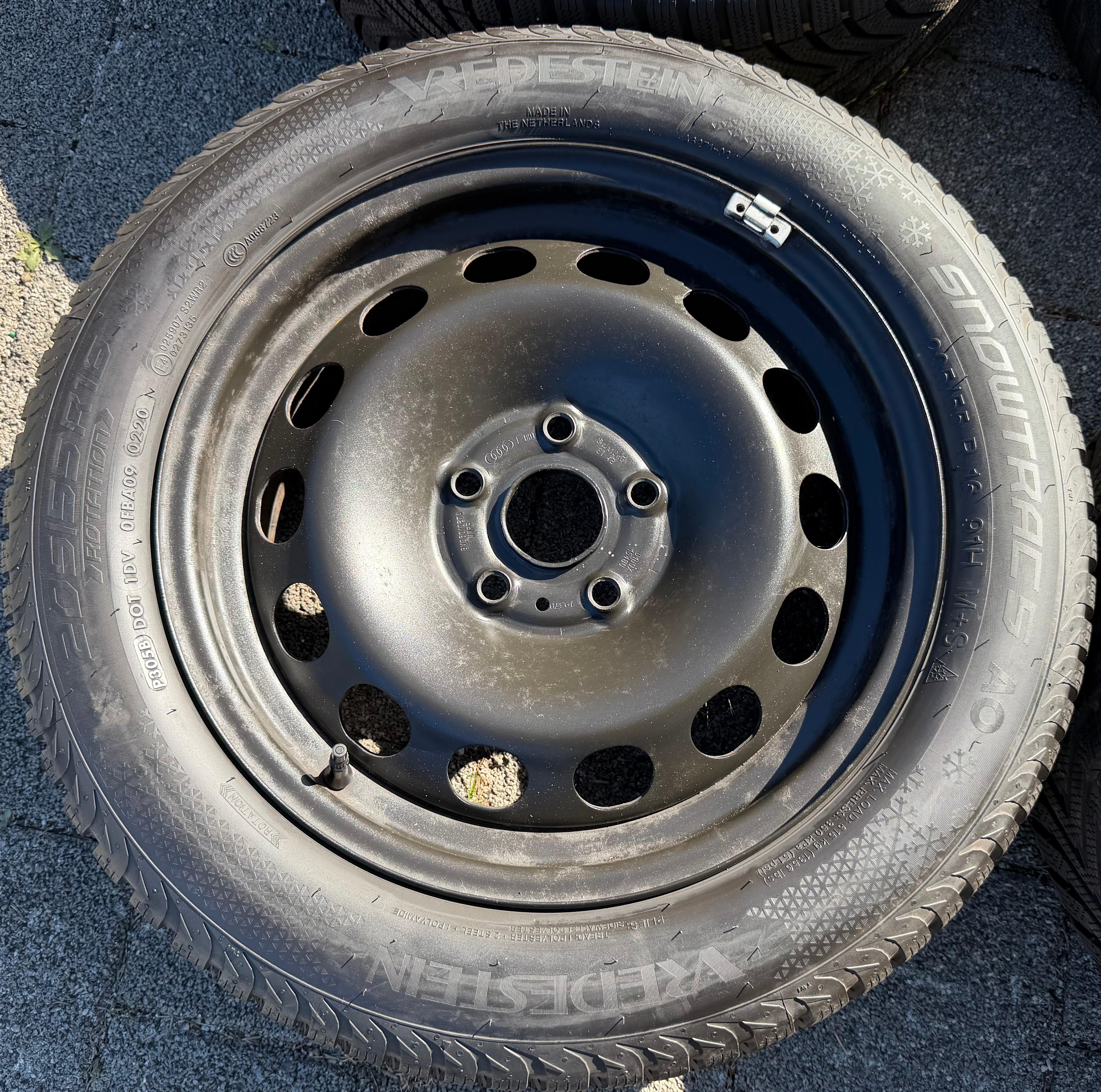 4 ruedas de invierno Audi A3 8V Sportback Cabrio 205/55R16 91H Vredestein 8V0601027A 2020