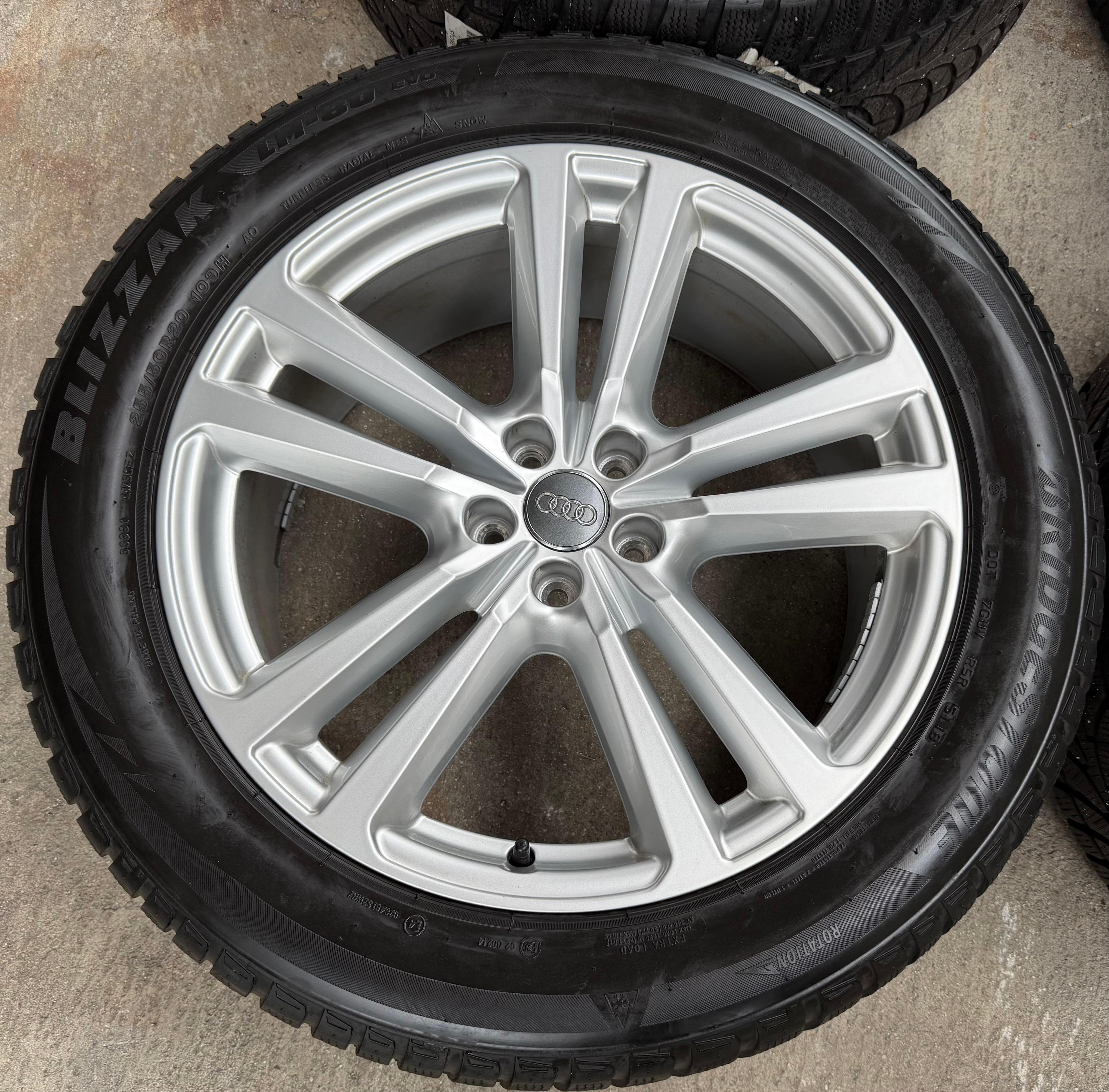 4 Original 20" Alu Winterräder Audi Q7 4M 255/50R20 109H 4M0601025G Winterreifen