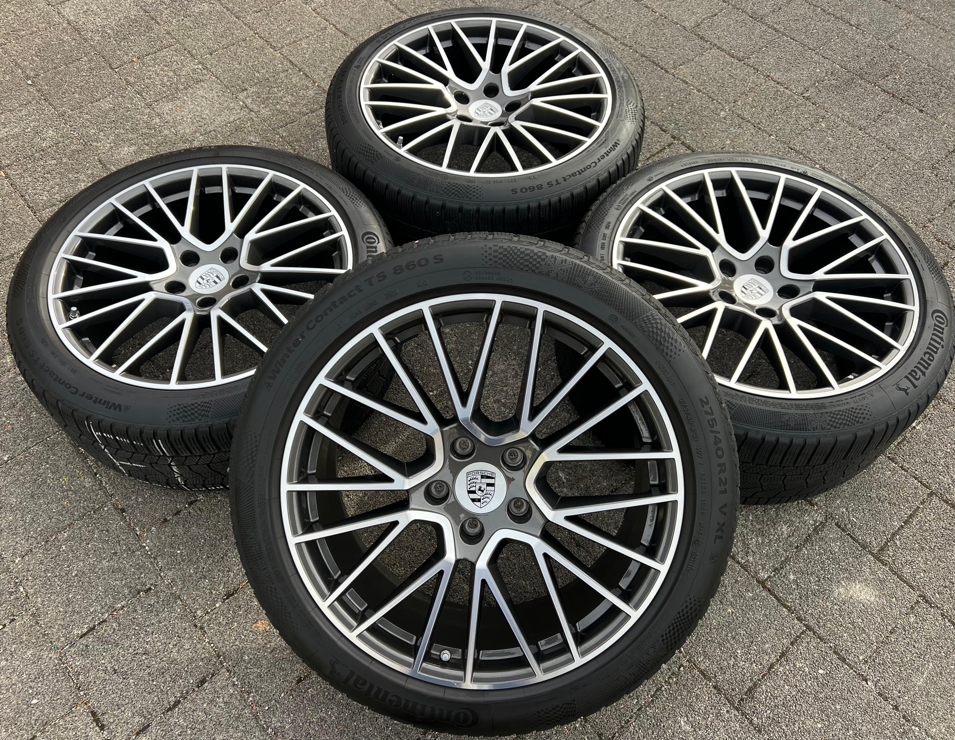 4 ORIGINAL 21" ALU WINTERRÄDER PORSCHE CAYENNE 9YA CONTINENTAL RDKS