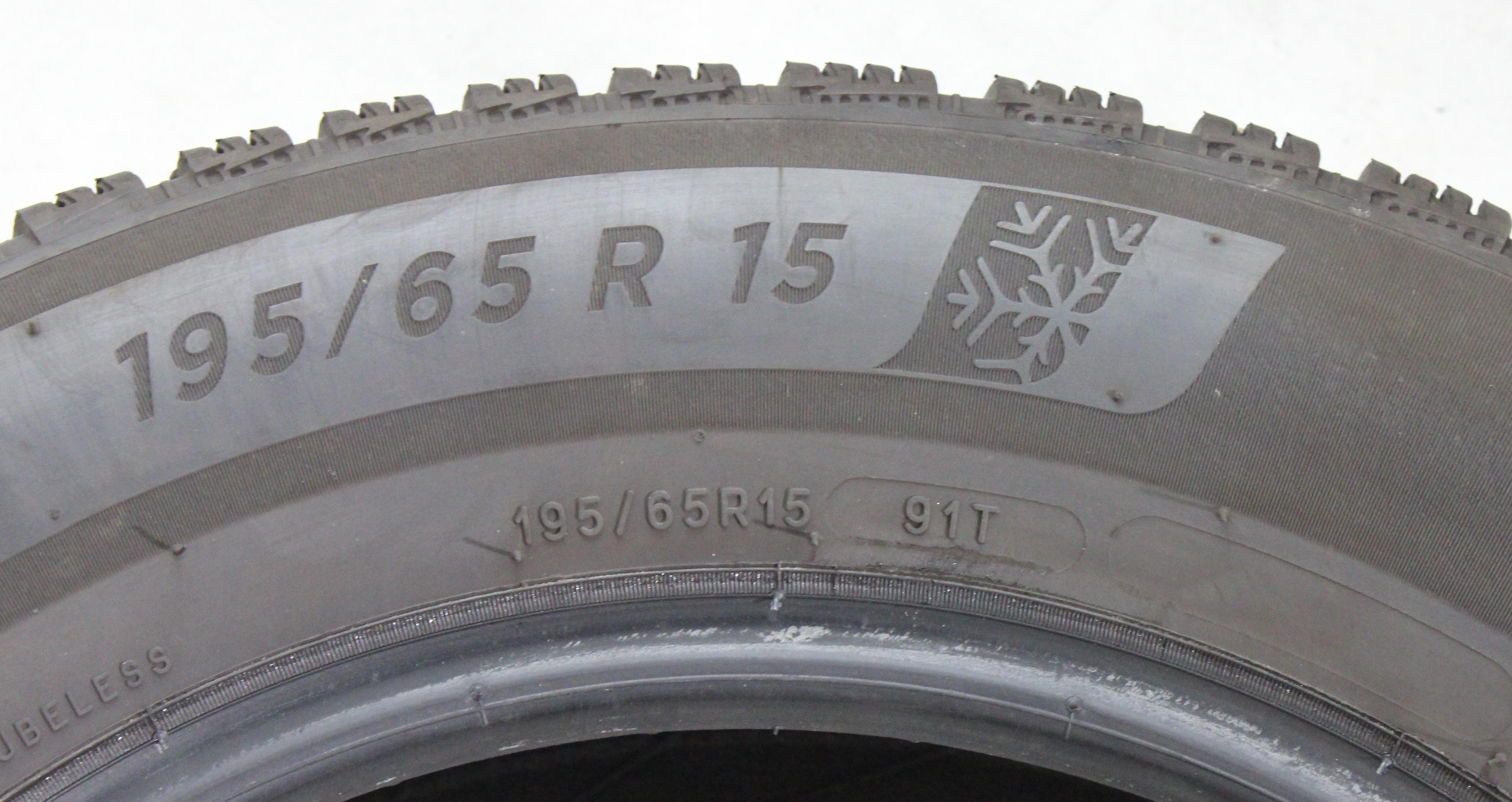 2 x 195/65R15 91T Pneus hiver Michelin Alpin 6 6-6,5mm 2018