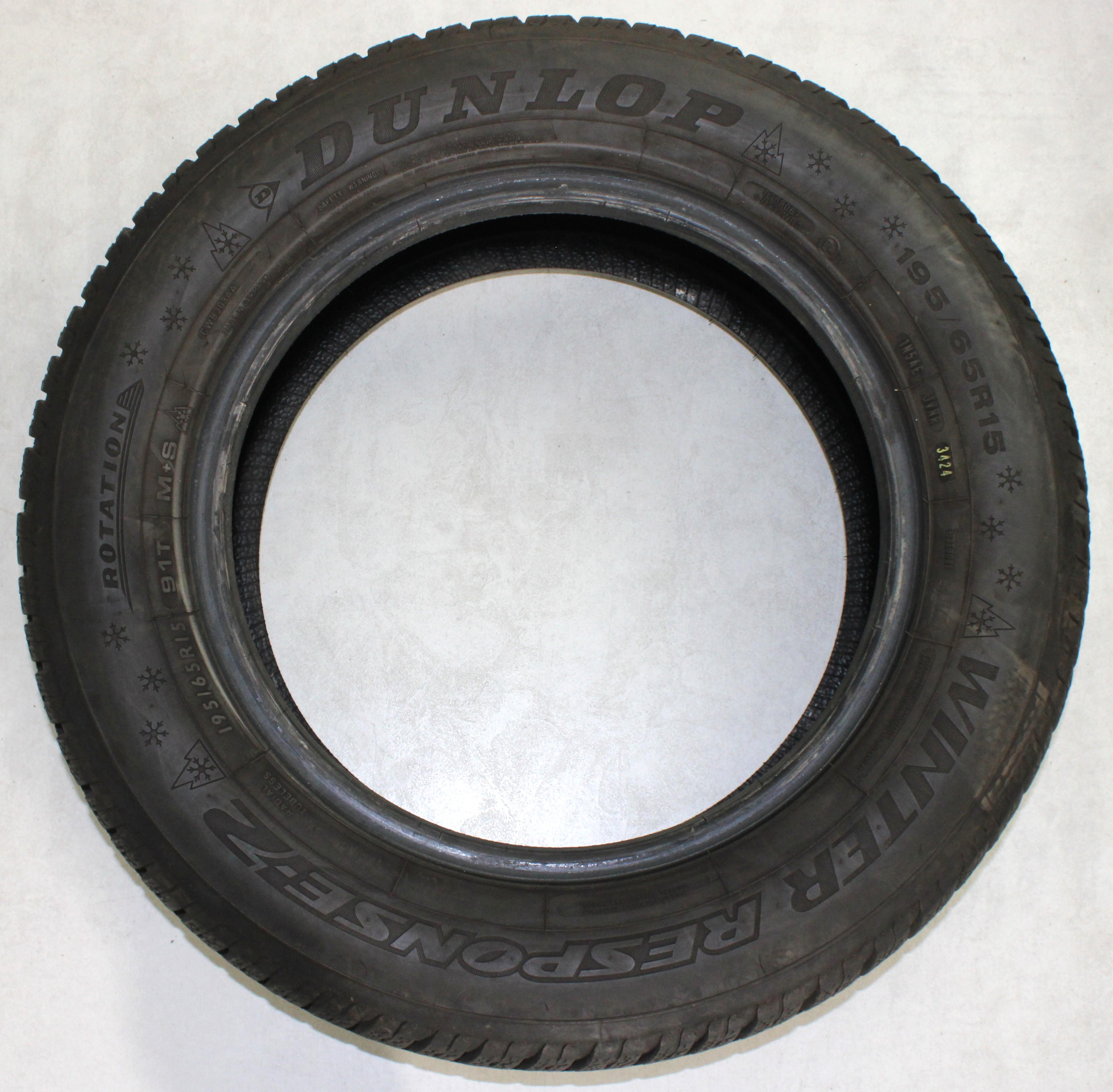 1 x 195/65R15 91T Winterreifen Dunlop Winter Response-2 5-5,5mm 2024