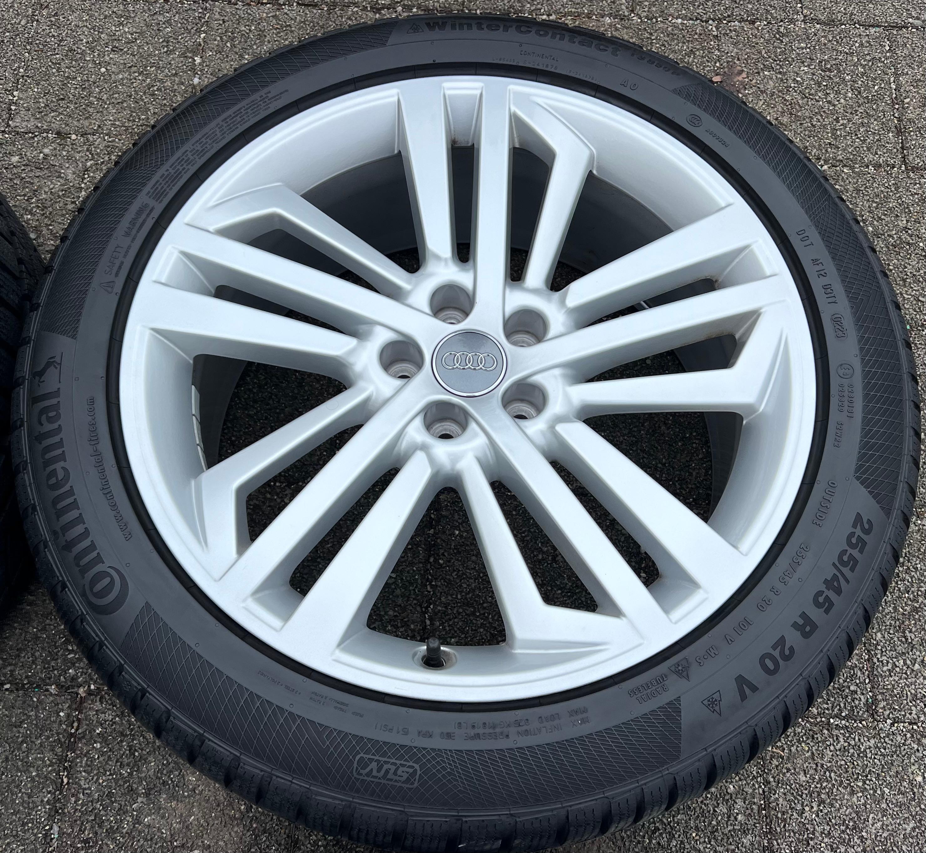 4 ORIGINAL 20" ALU WINTERRÄDER AUDI Q5 SQ5 FY 80A601025L 255/45R20 101V CONTINENTAL