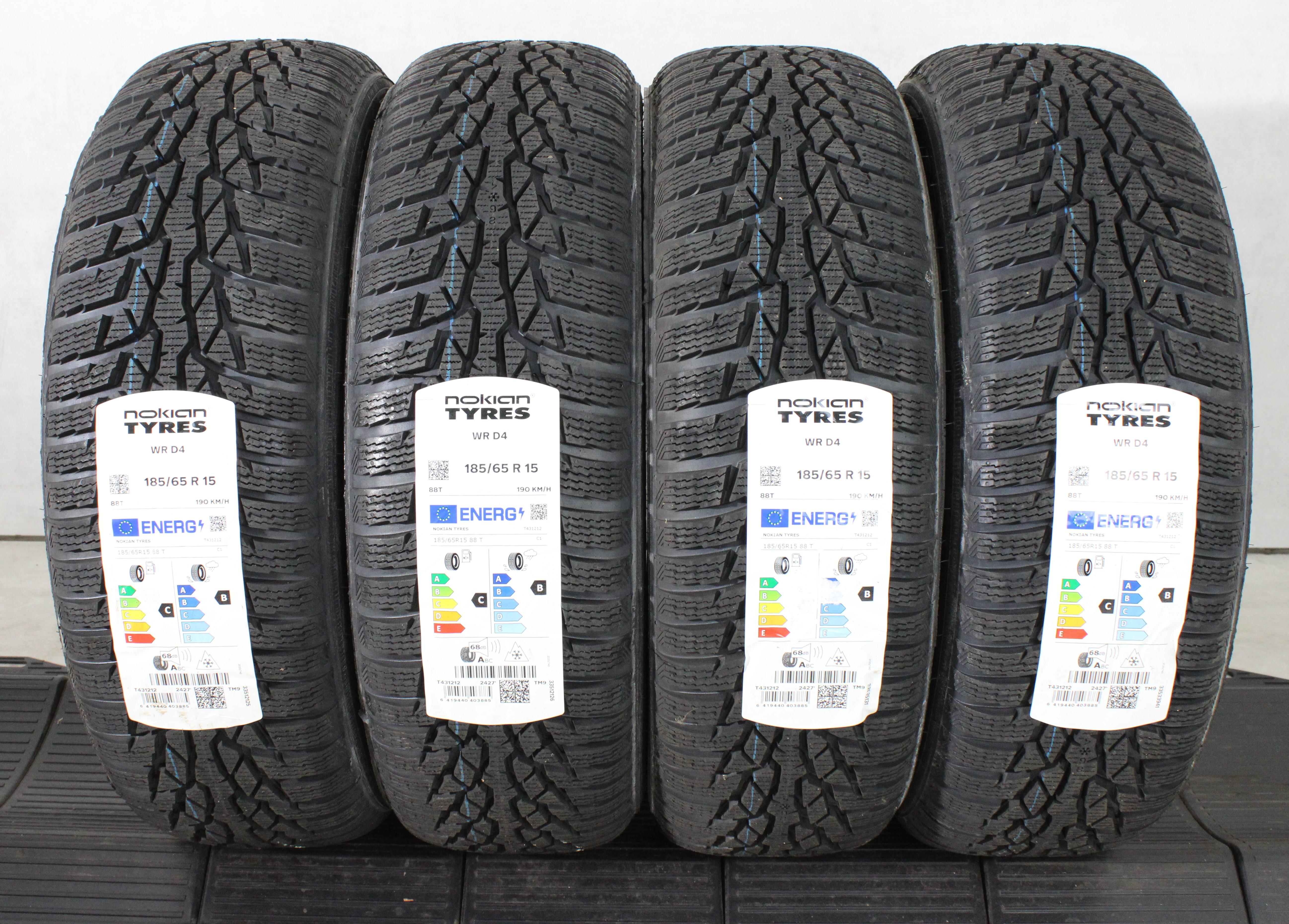 4 x 185/65R15 88T Winterreifen Nokian WR D4 2022 NEU