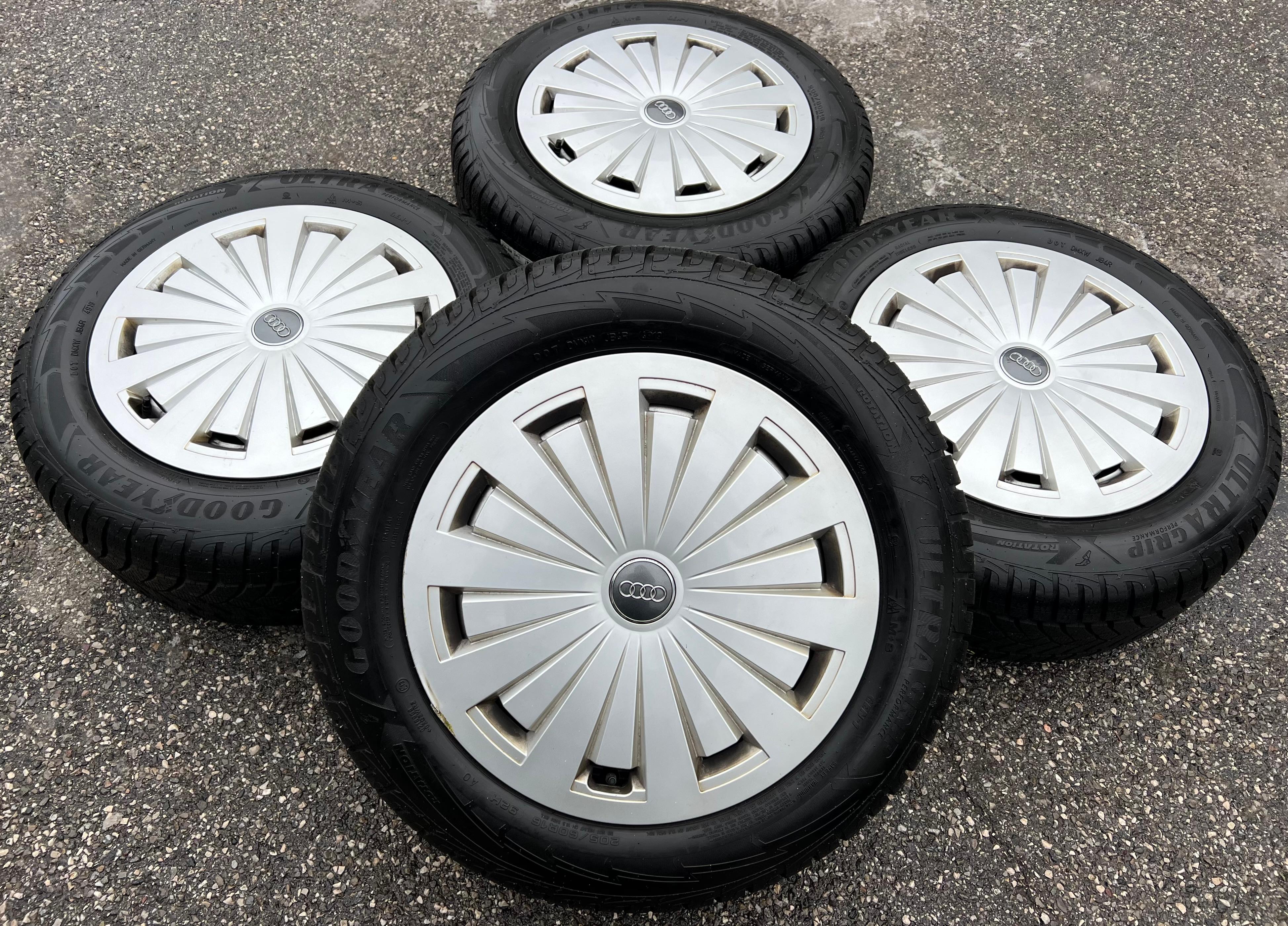 4 ROUES D'HIVER ORIGINALES EN ALUMINIUM AUDI A4 8W B9 205/60R16 92H 8W0601025 2019 GOODYEAR