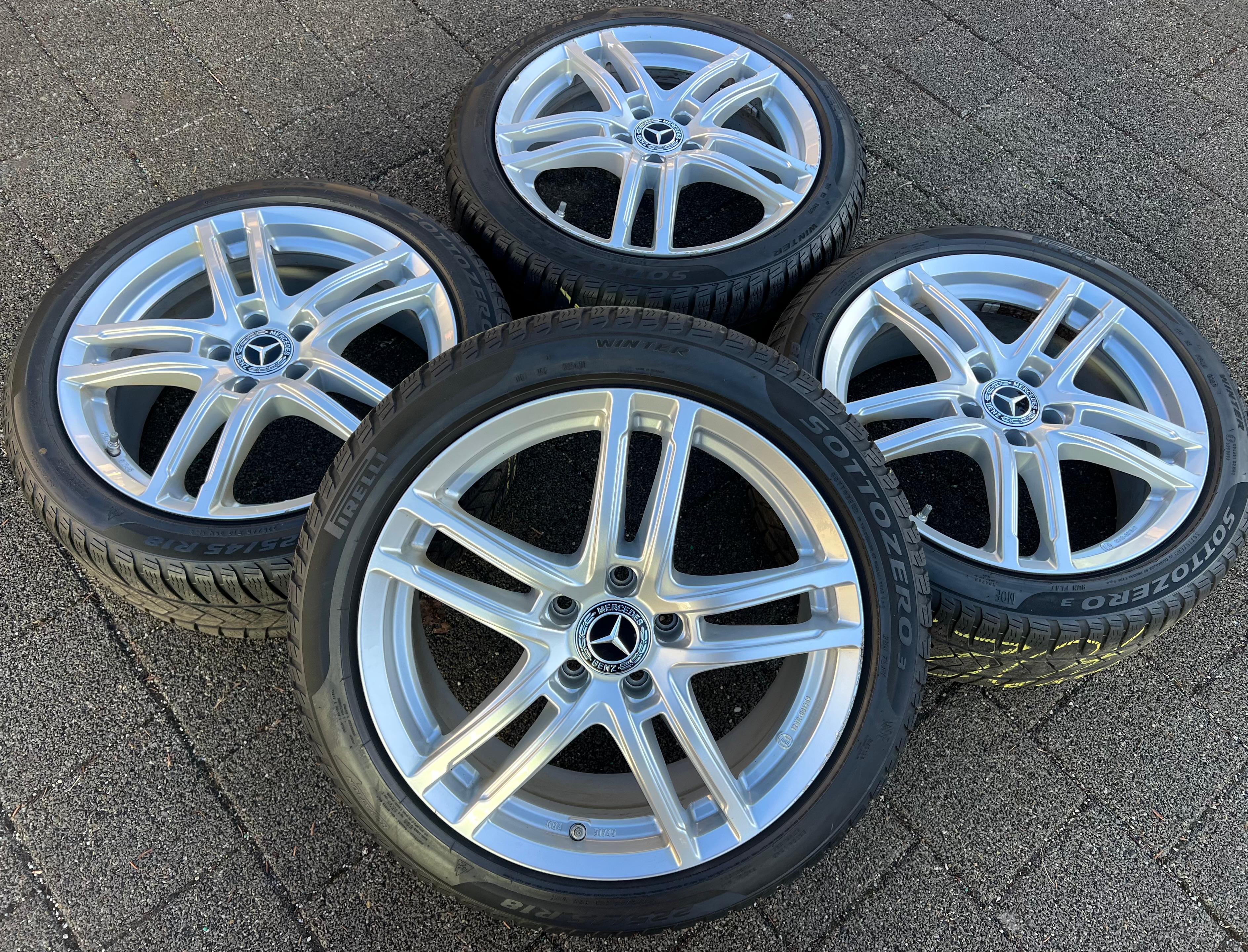 4 ALU 18" WINTERRÄDER MERCEDES A-KLASSE W177 F2A C-KLASSE W205 225/45R18 95H
