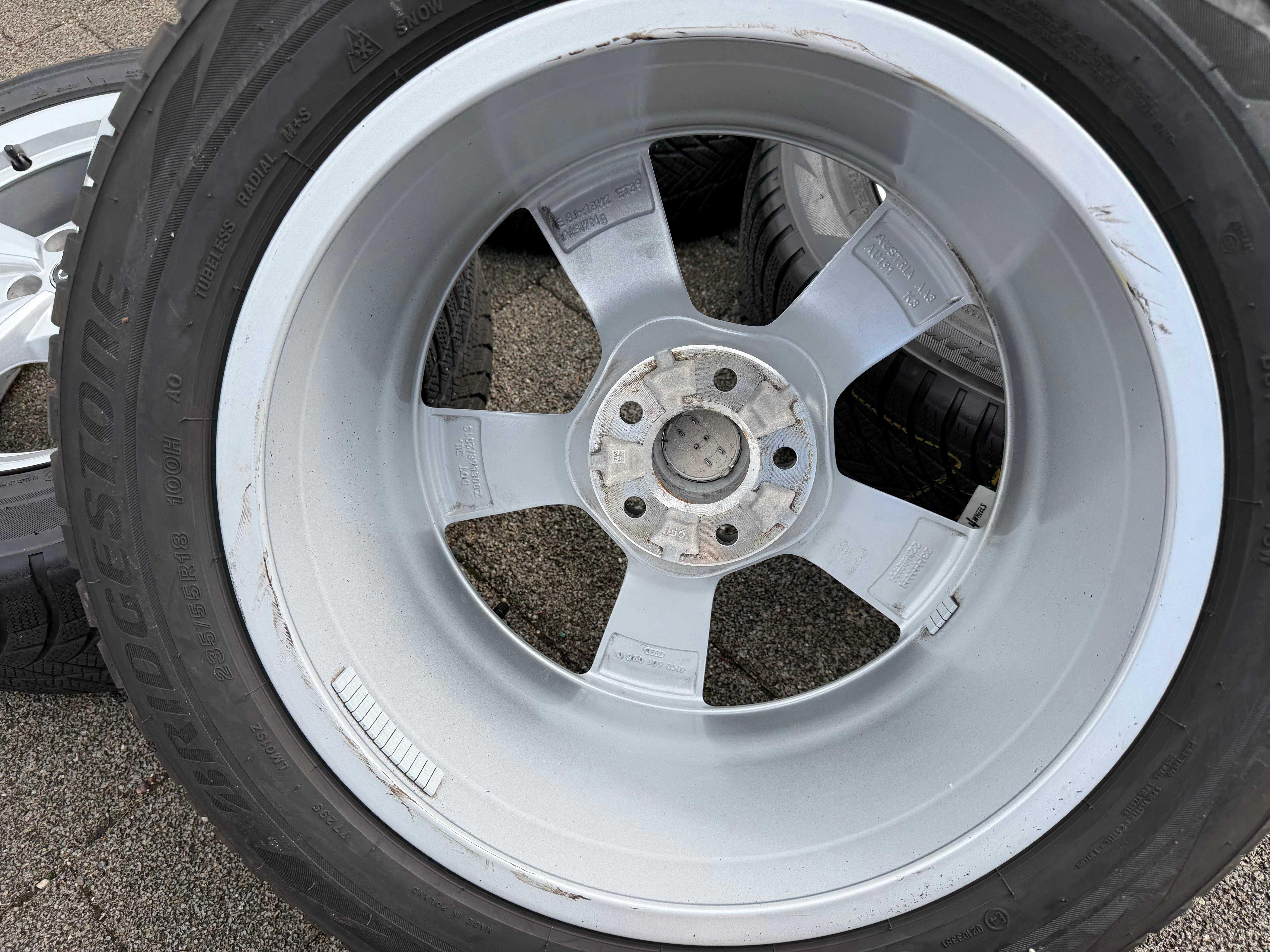 4 Original 18" Alu Winterräder Audi A6 Allroad 4K C8 4K0601025D 235/55R18 100H Bridgestone