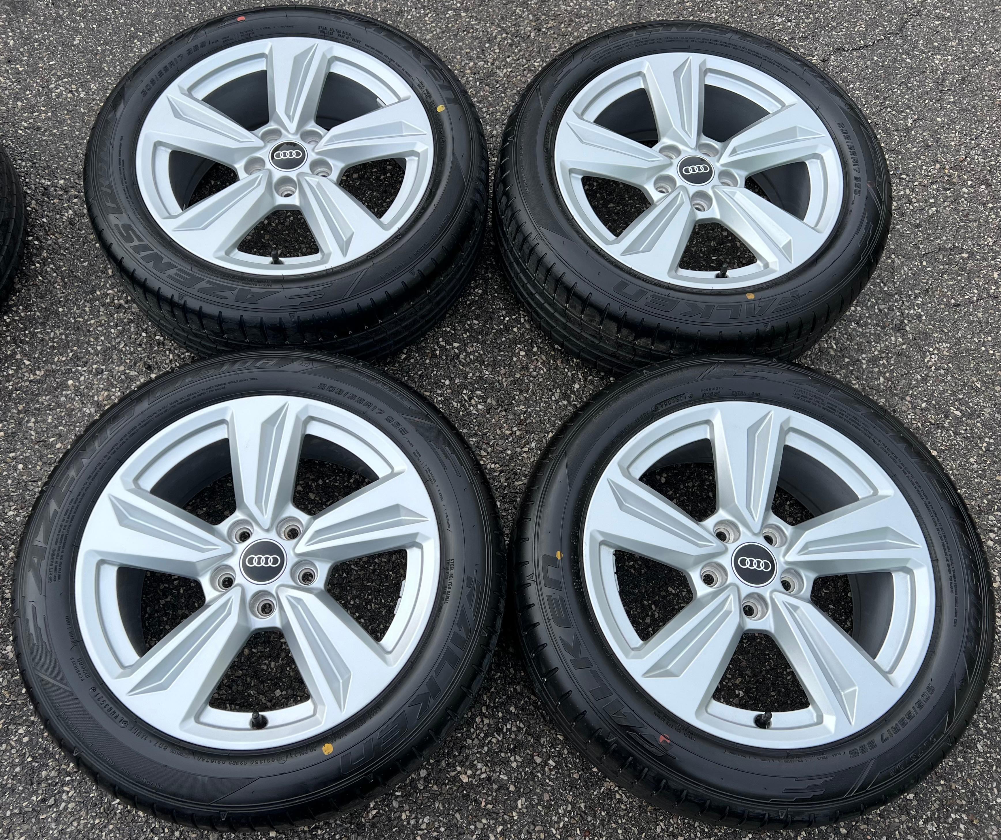 4 ROUES D'ÉTÉ ORIGINALES 17" EN ALU AUDI A3 GY 8Y0601025AA 205/55R17 95W FALKEN 2021