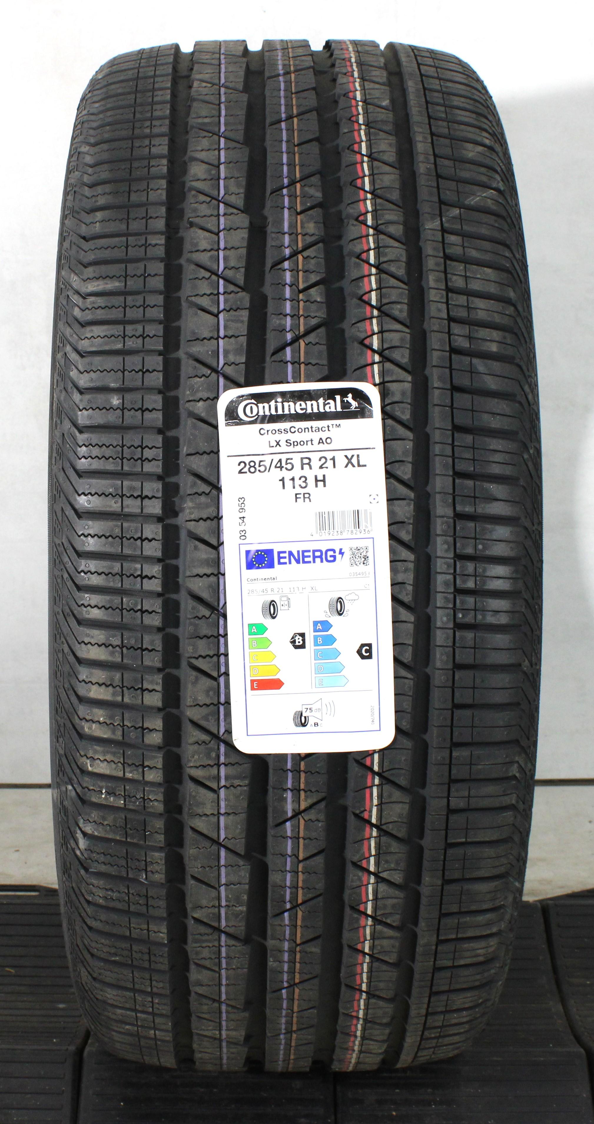 1 neumático de verano 285/45R21 113H Continental Cross Contact LX Sport AO 2022 XL