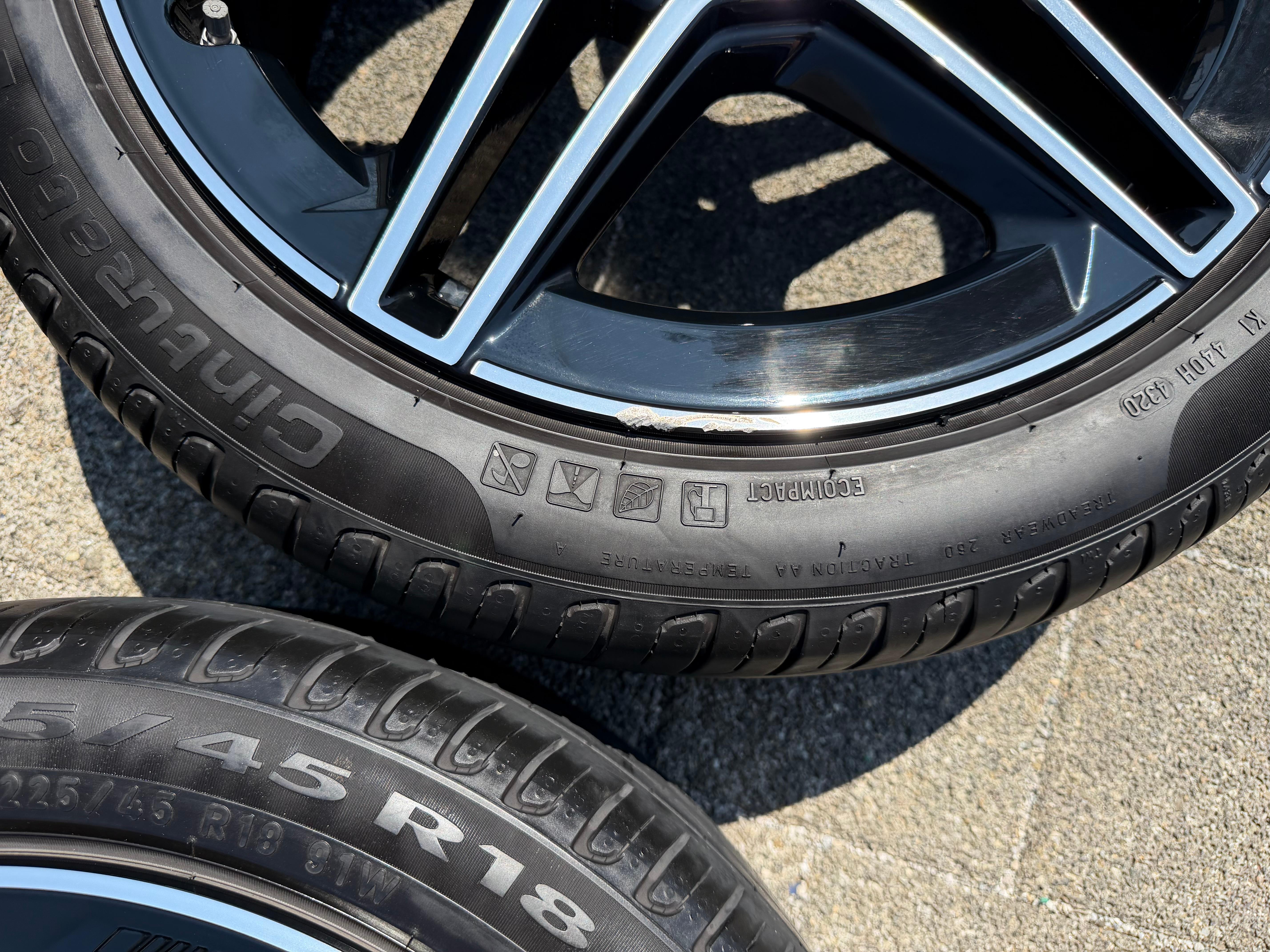 4 ORIGINAL 18" ALU SOMMERRÄDER AMG MERCEDES A-KLASSE W177 B-KLASSE W247 CLA W118 FREIHAUS
