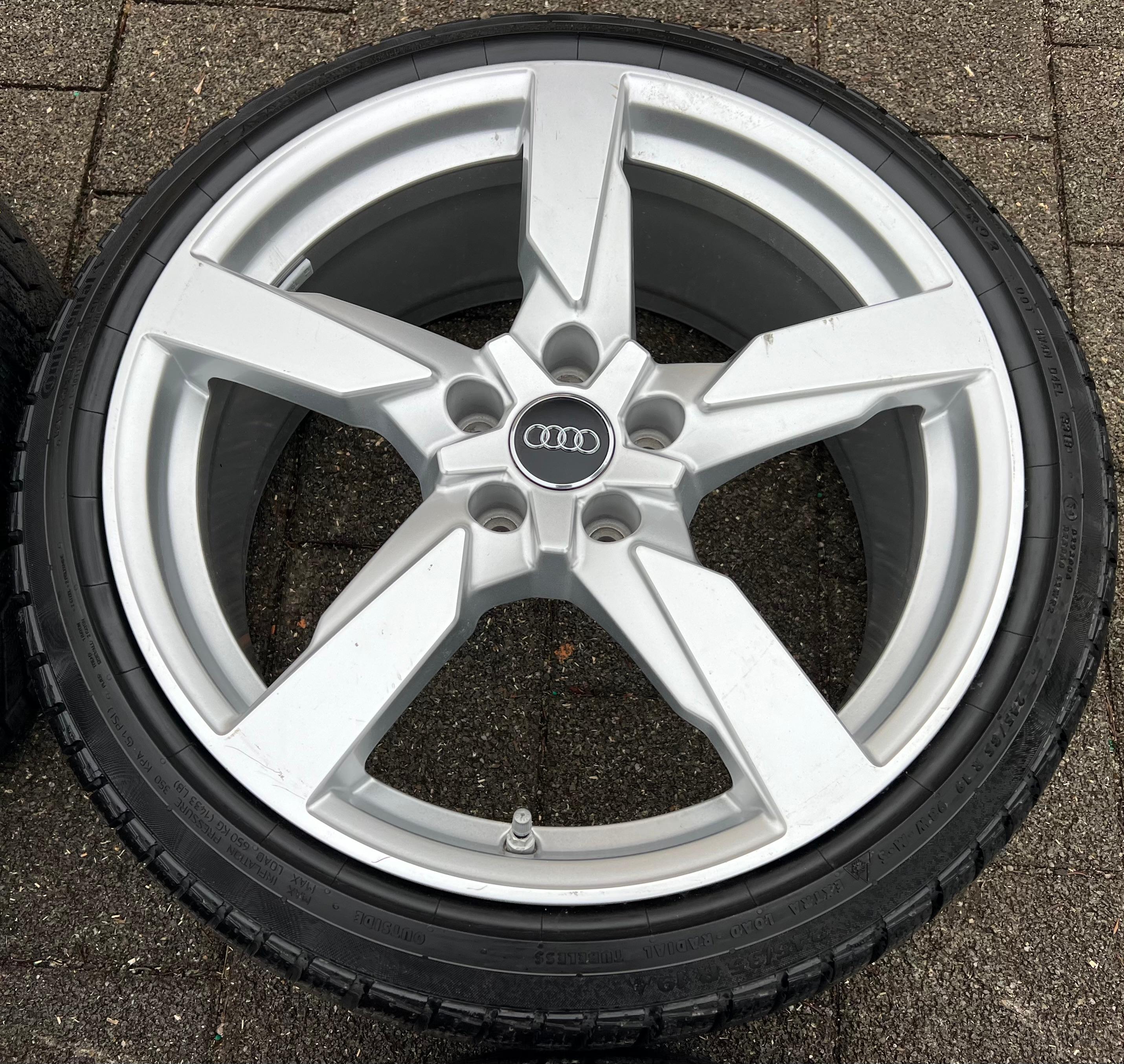 4 LLANTAS DE INVIERNO ORIGINALES DE ALUMINIO 19" AUDI TT TTS 8S 8S0601025AA 245/35R19 93W ENTREGA GRATUITA