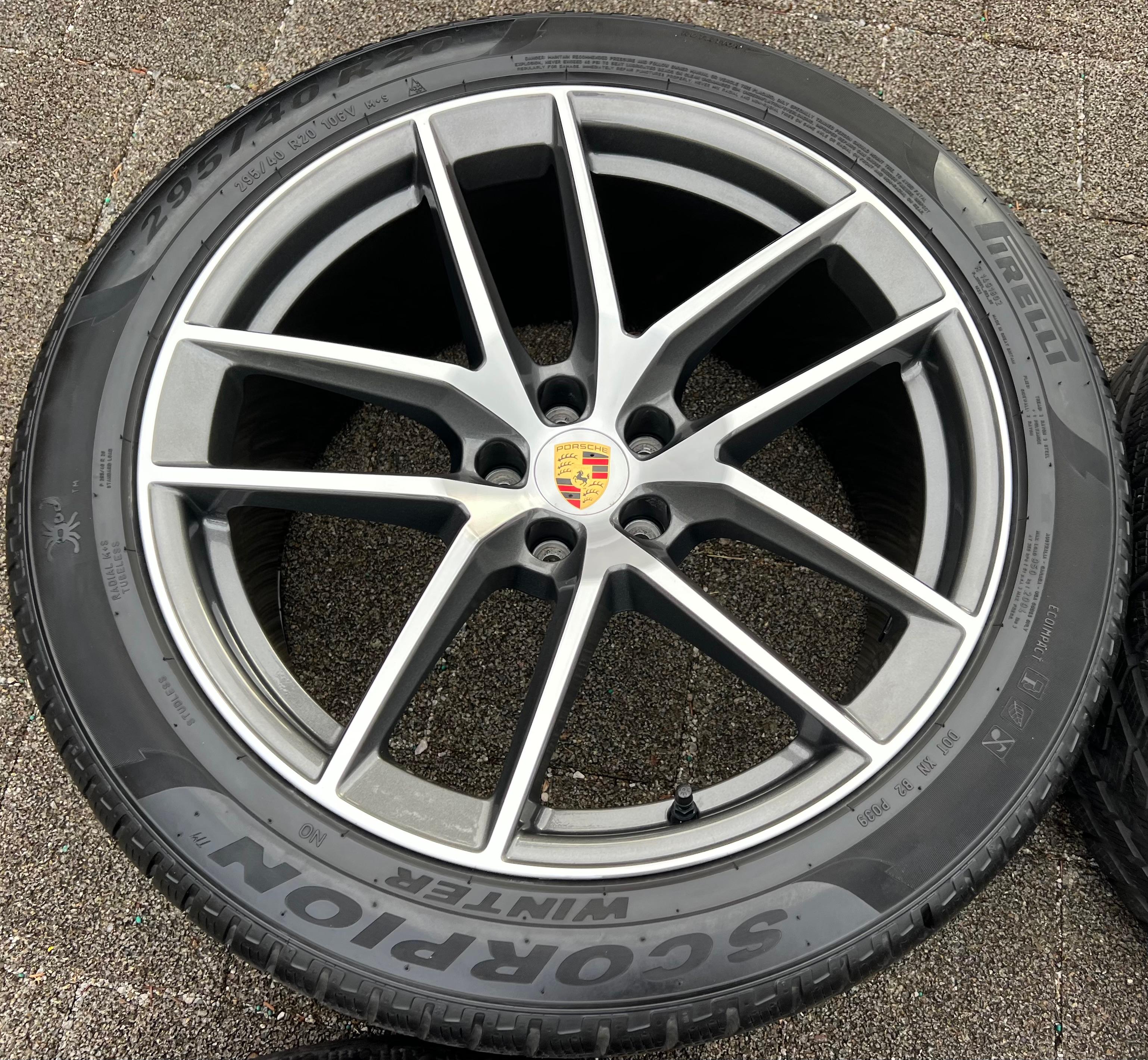 4 ORIGINAL 20" ALU WINTERRÄDER PORSCHE MACAN 265/45R20 104V 295/40R20 106V RDKS