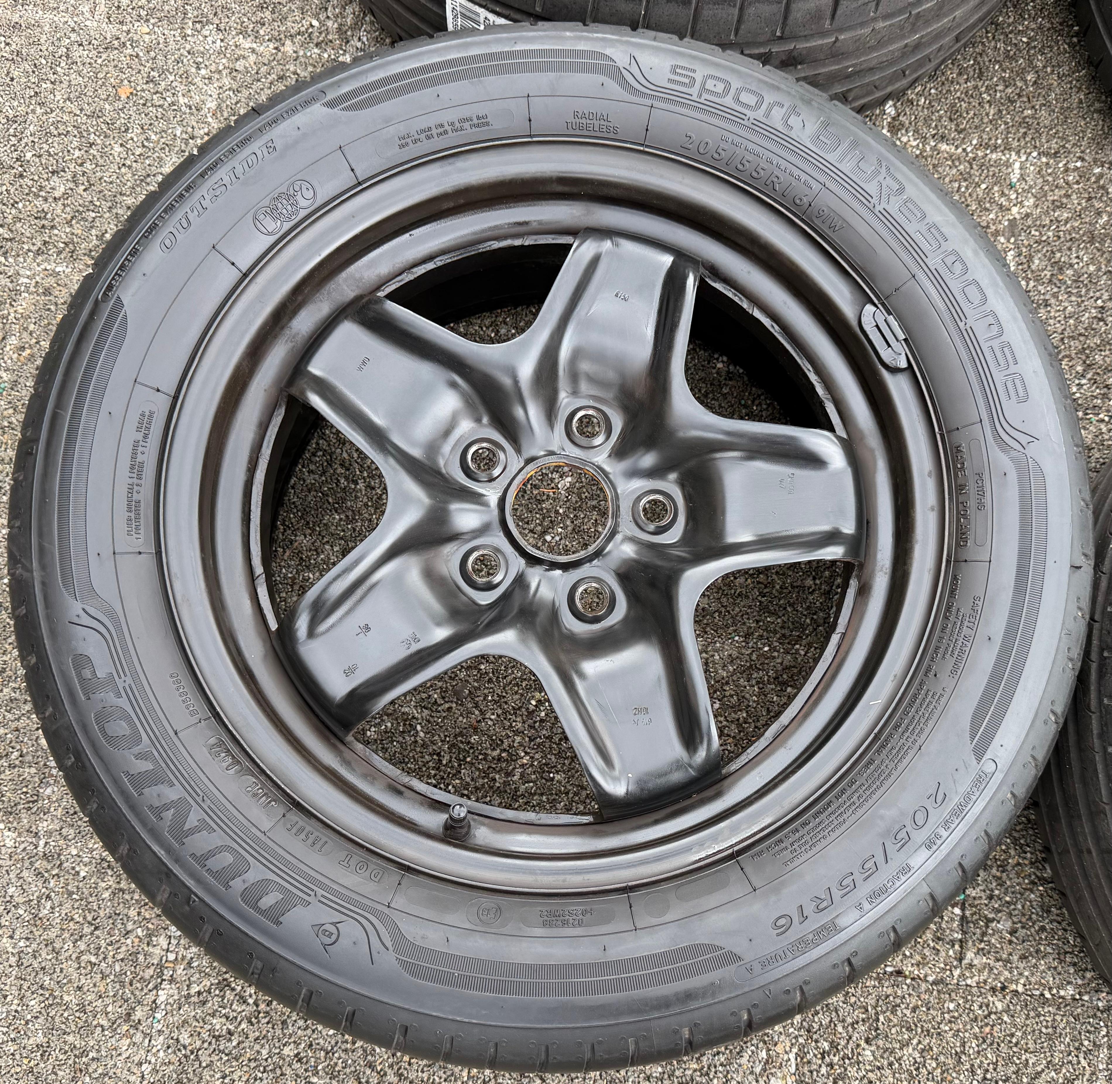 4 ruote estive originali da 16" VW Golf 5/6 Touran 5K0601027 205/55R16 91W