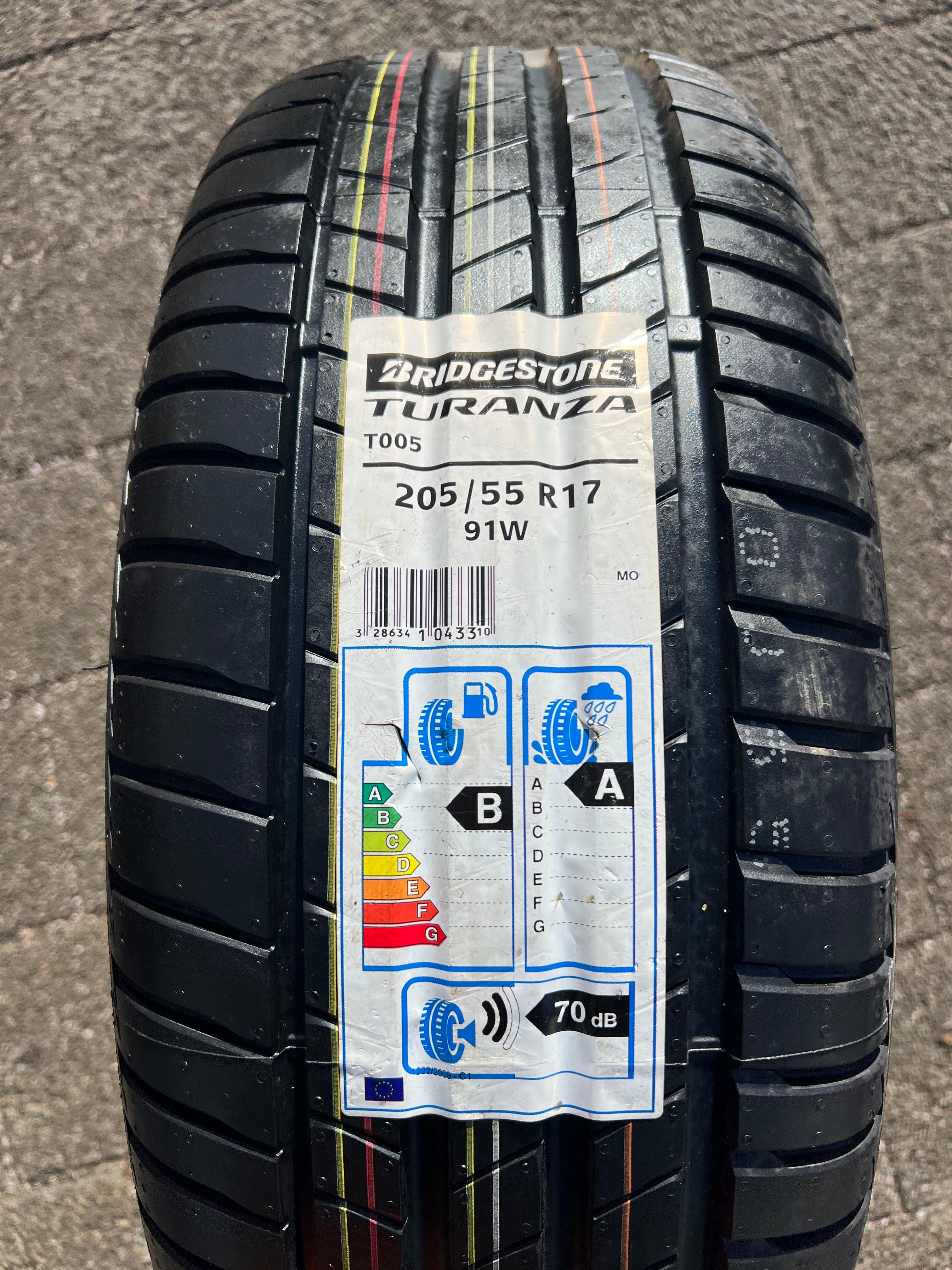 1 x 205/55R17 91W Sommerreifen Bridgestone Turanza T005 NEU 2021