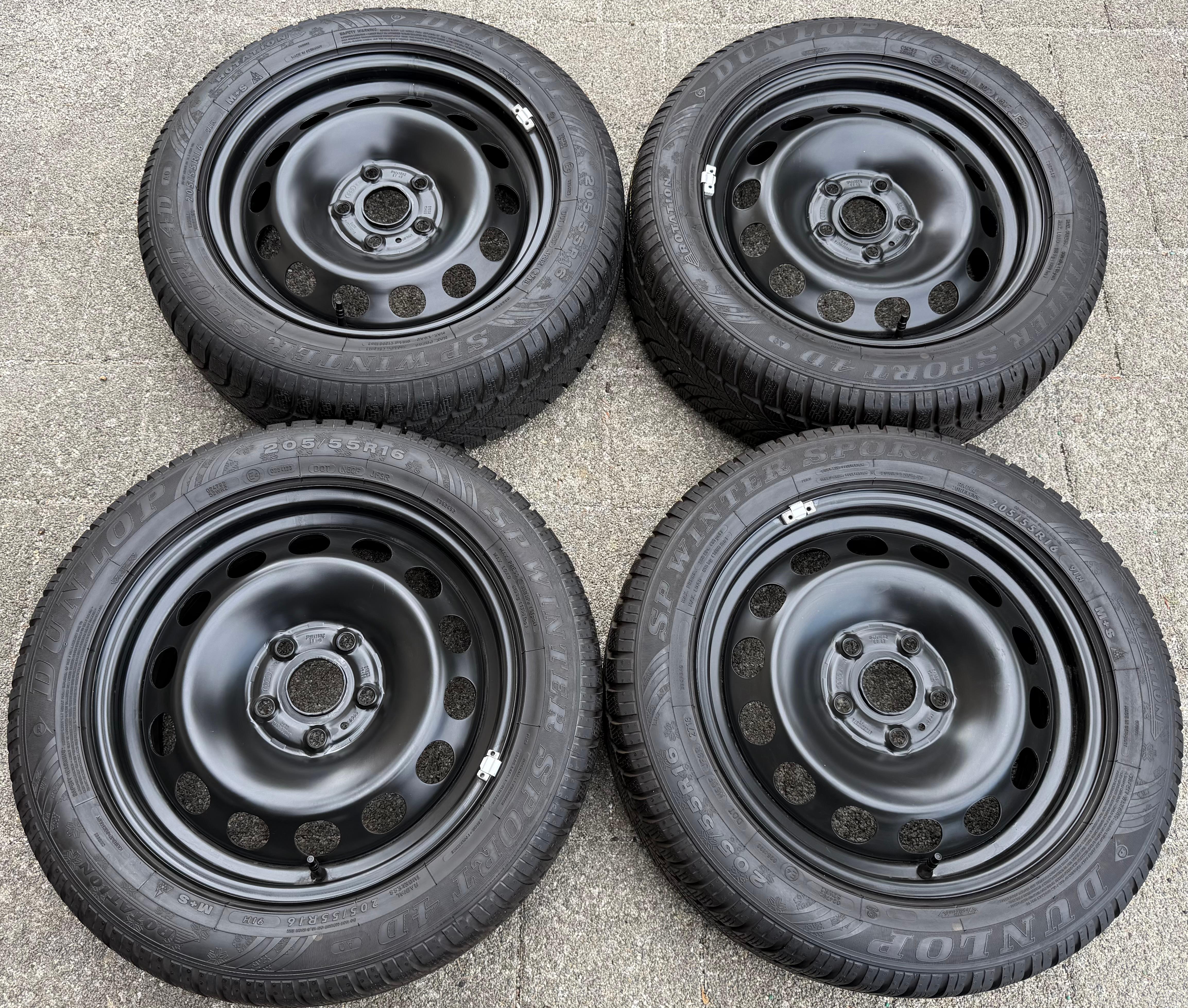 4 Winterräder Audi A3 8V Sportback Cabrio  205/55R16 91H Dunlop 8V0601027A