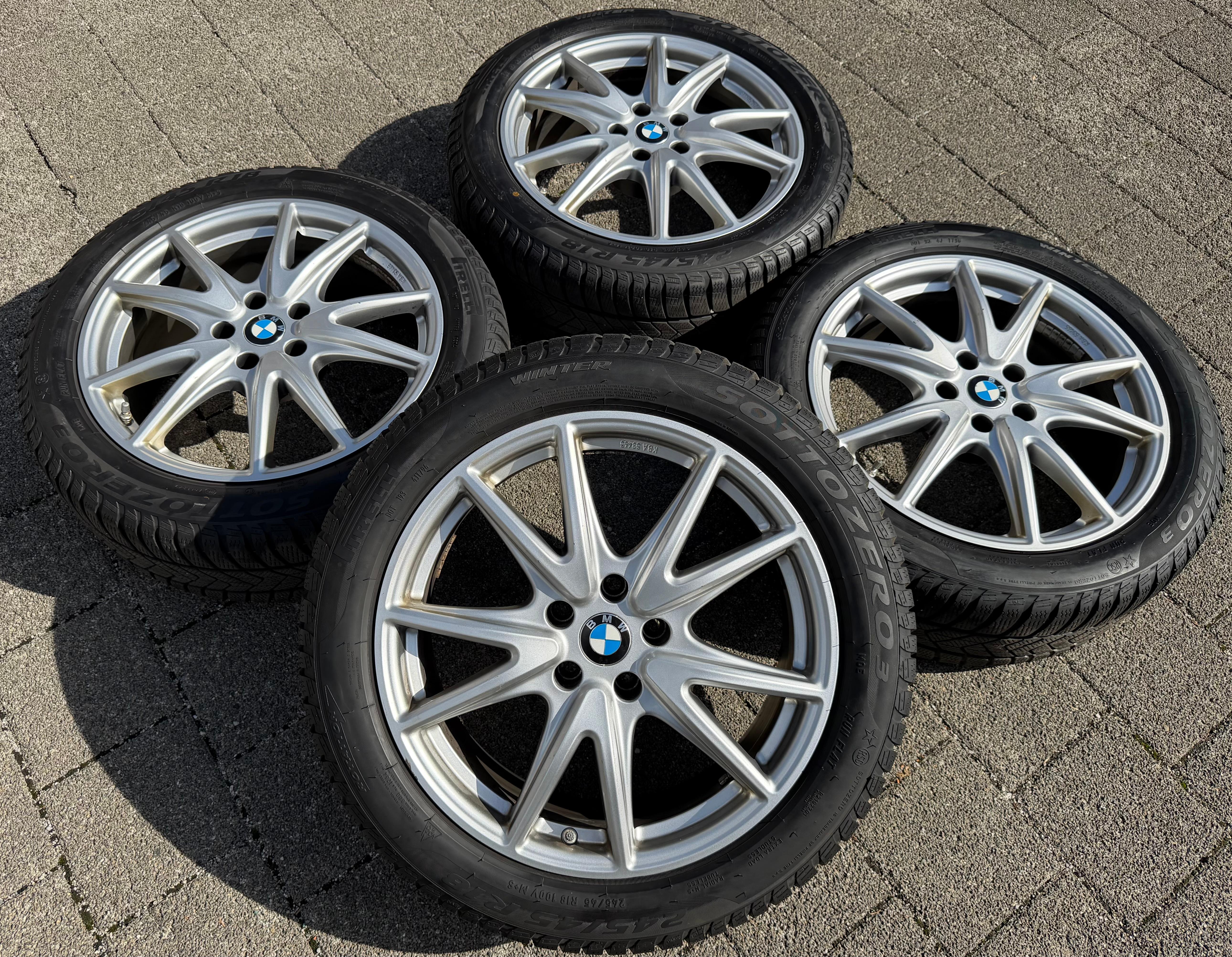 4 Alu 18" Winterräder BMW 5er Reihe G30 G31 245/45R18 100V Pirelli 2023 RDKS