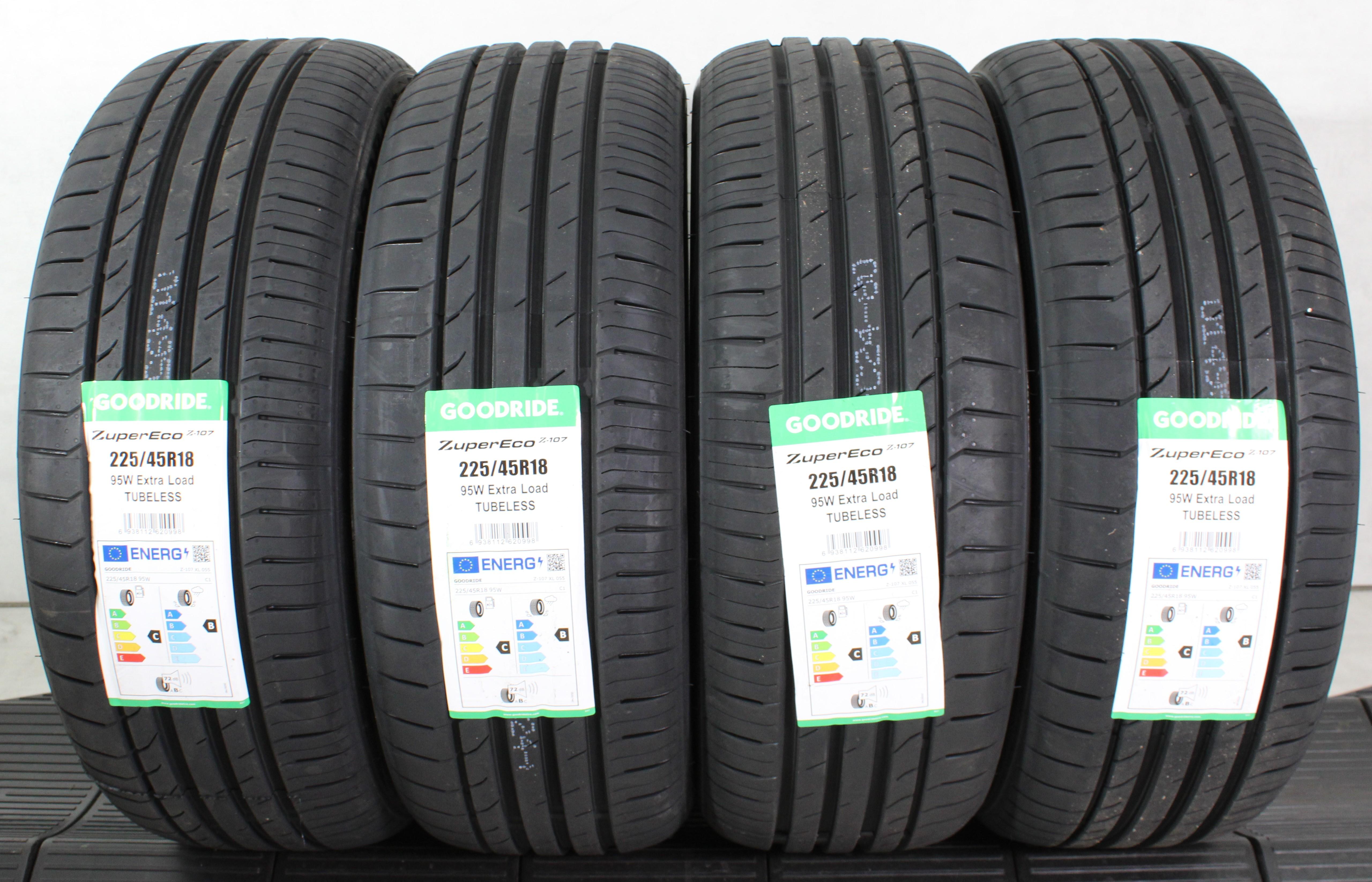 4 x 225/45R18 95W Pneus d'été Goodride ZuperEco Z-107 2024 NEUF