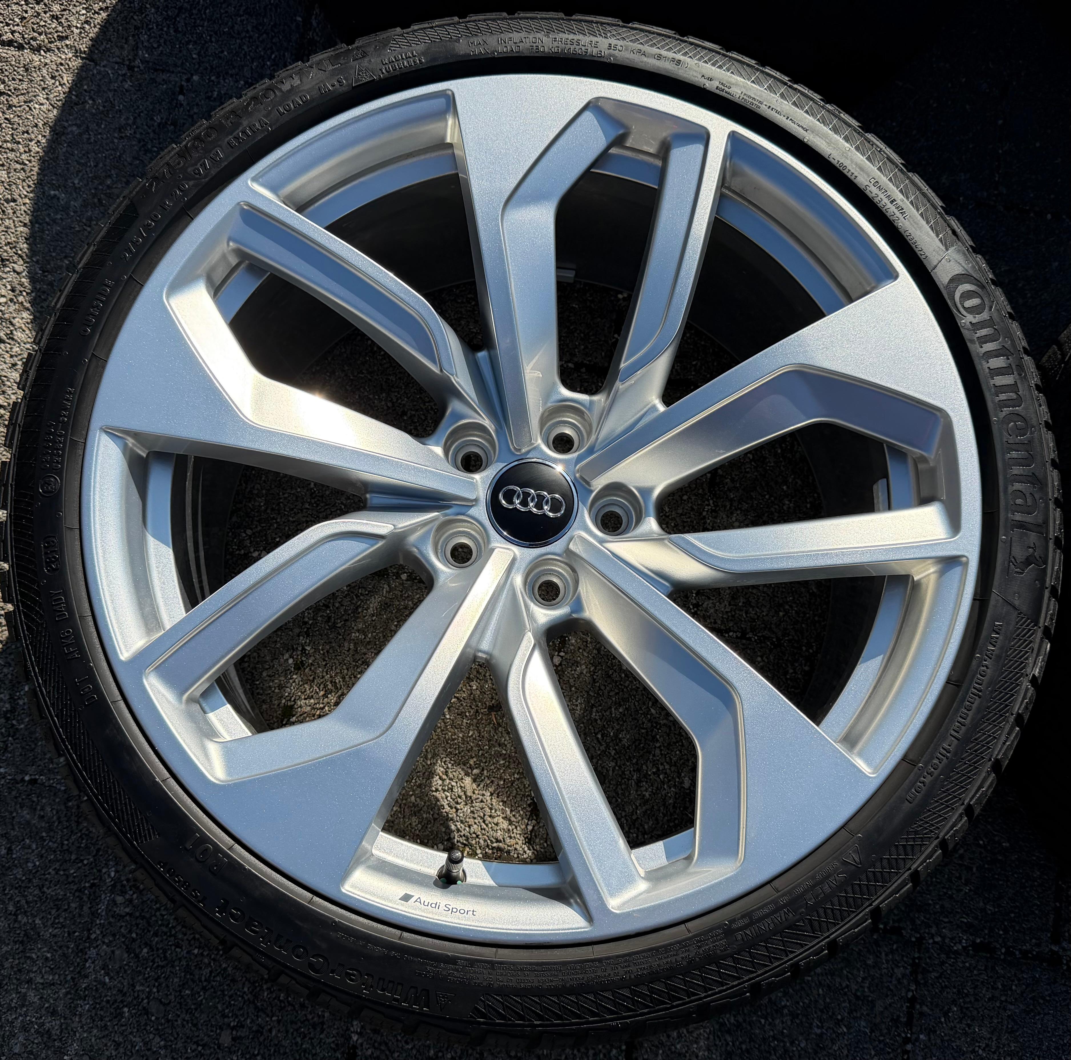 4 ruedas de invierno de aleación originales de 20" AUDI RS4 RS5 8W 275/30R20 97W 8W0601025DB Continental
