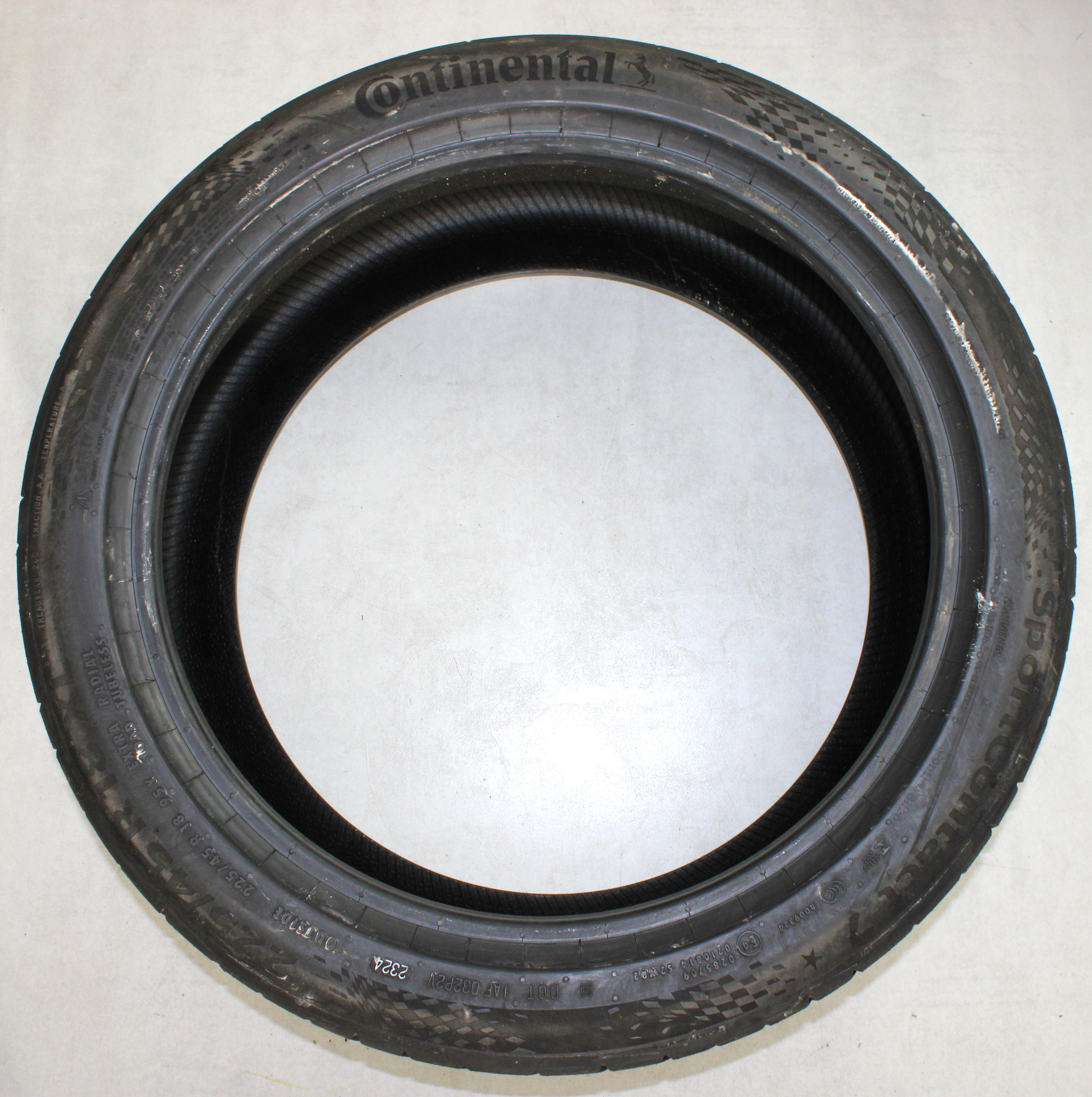 2 x 225/45R18 95Y Sommerreifen Continental Sport Contact 7 5,5-6mm 2024 Silent *