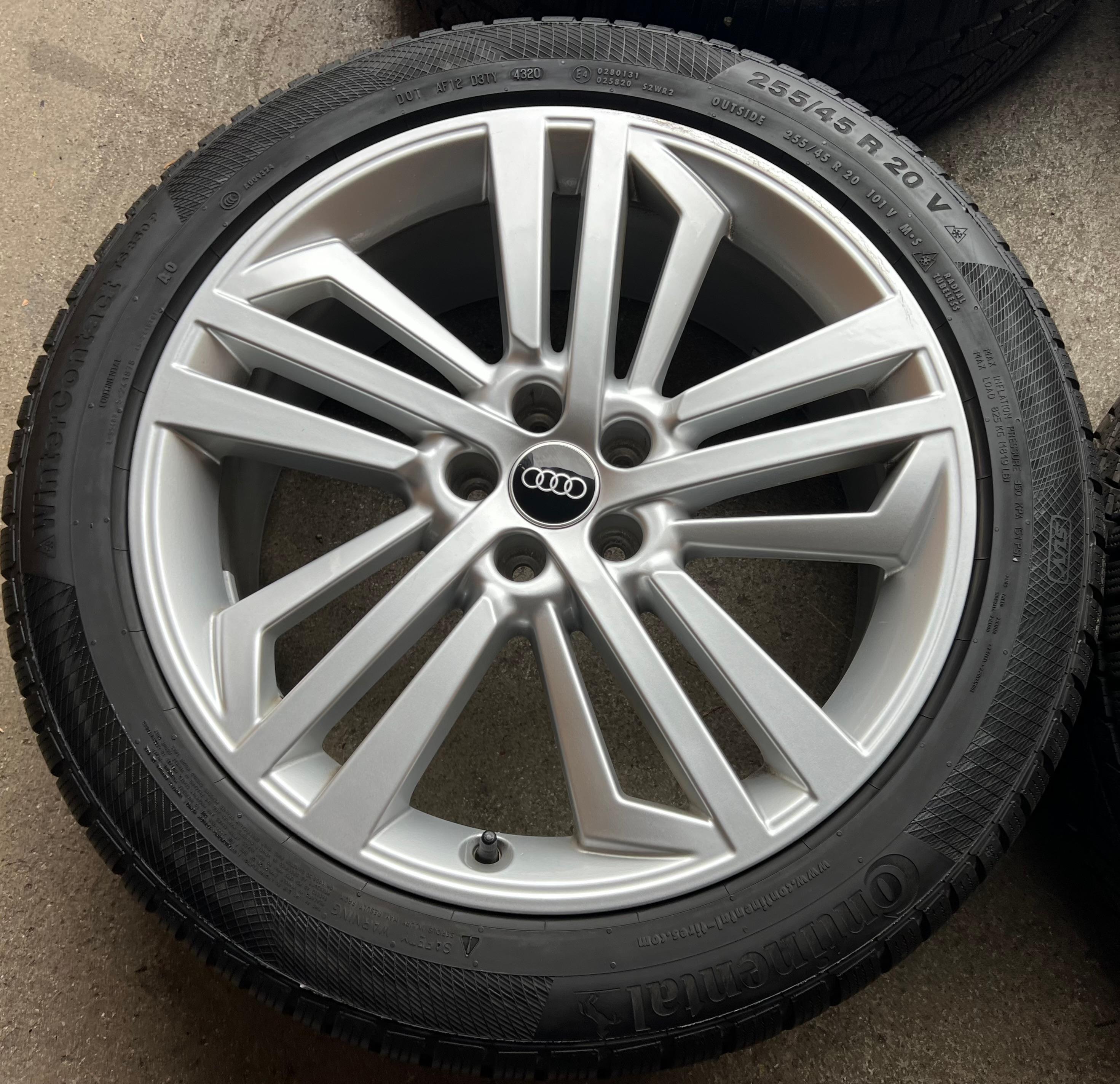 4 JANTES HIVER EN ALUMINIUM D’ORIGINE 20" AUDI Q5 SQ5 FY 80A601025L 255/45R20 101V CONTINENTAL