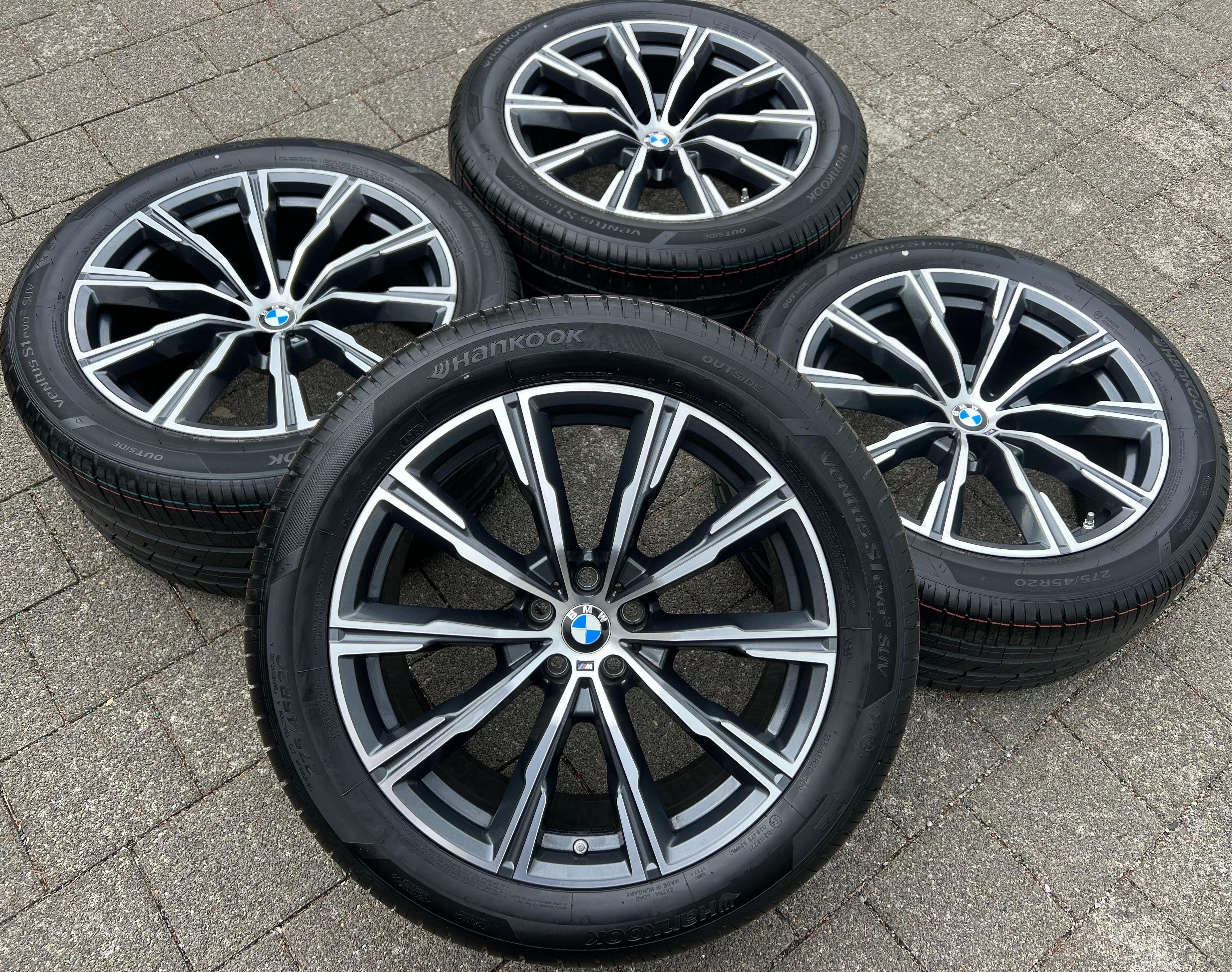 4 ROUES D'ÉTÉ ORIGINALES 20" EN ALUMINIUM BMW X5 G05 X6 G06 STYLING M740 275/45R20 110Y 305/40R20 112Y