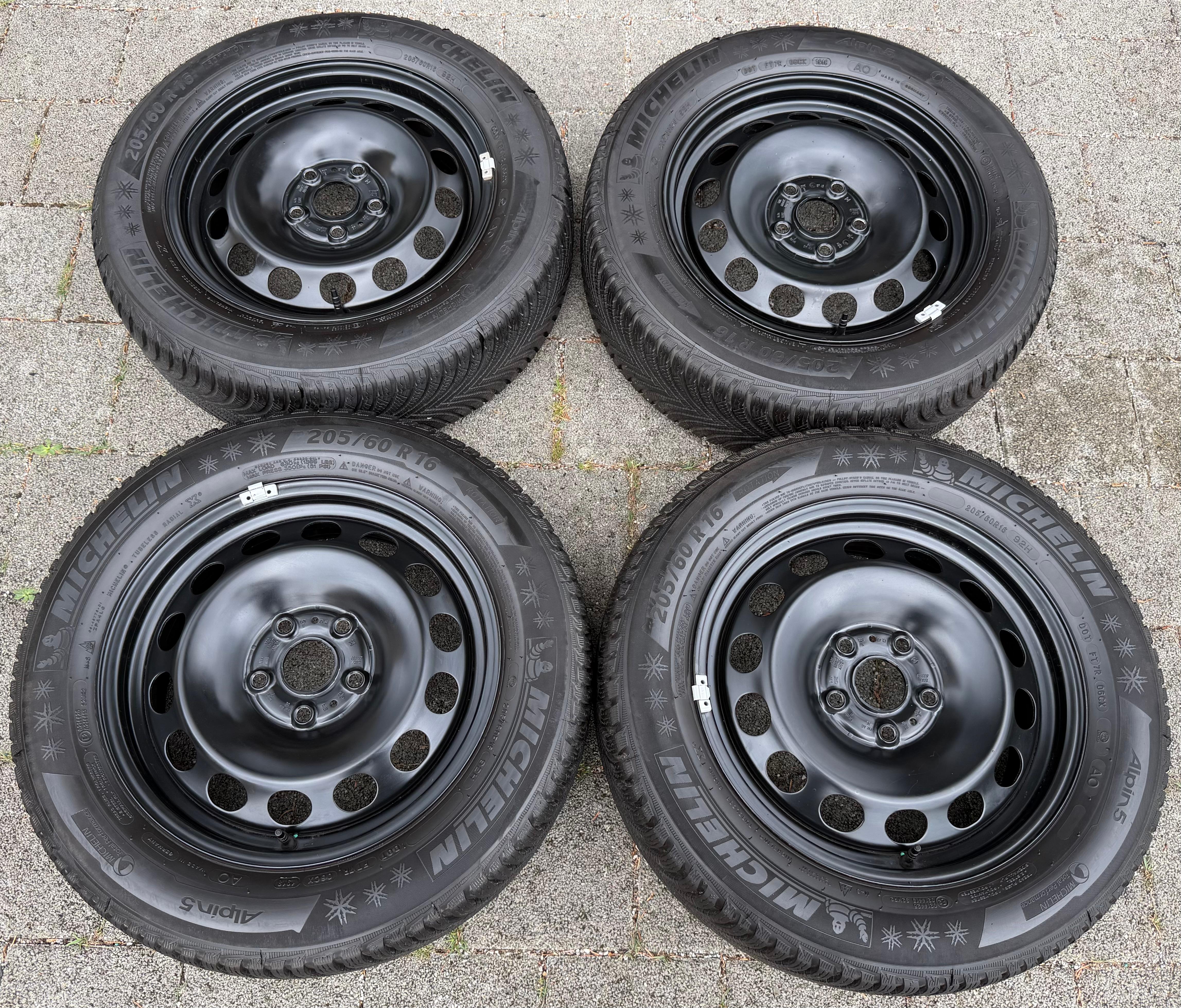 4 Winterräder Audi Q2 GA VW T-ROC A11 205/60R16 92H Michelin Alpin 5 Winterreifen