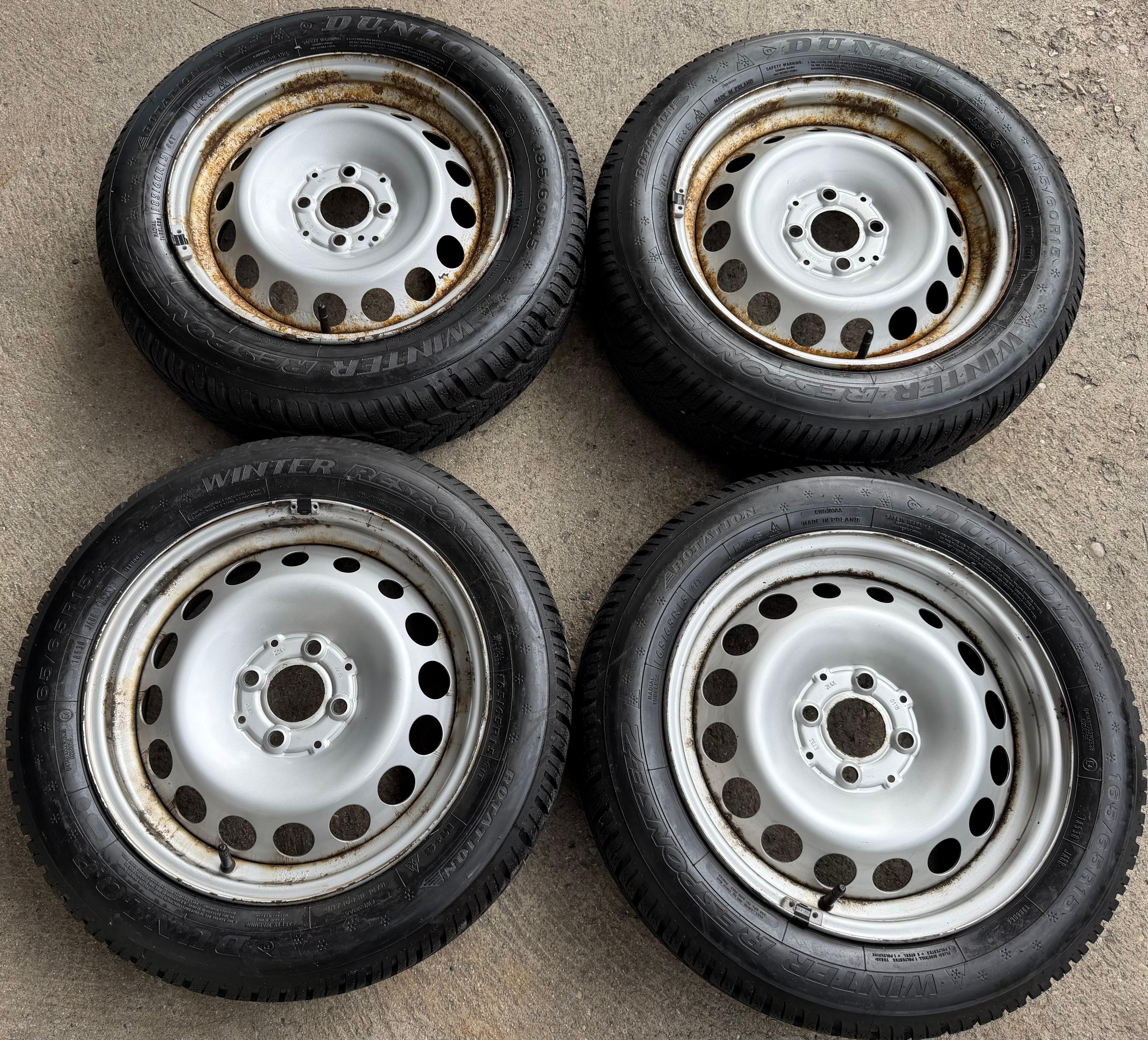 4 Original Winterräder Smart 453 165/65R15 81T 185/60R15 84T Dunlop RDKS