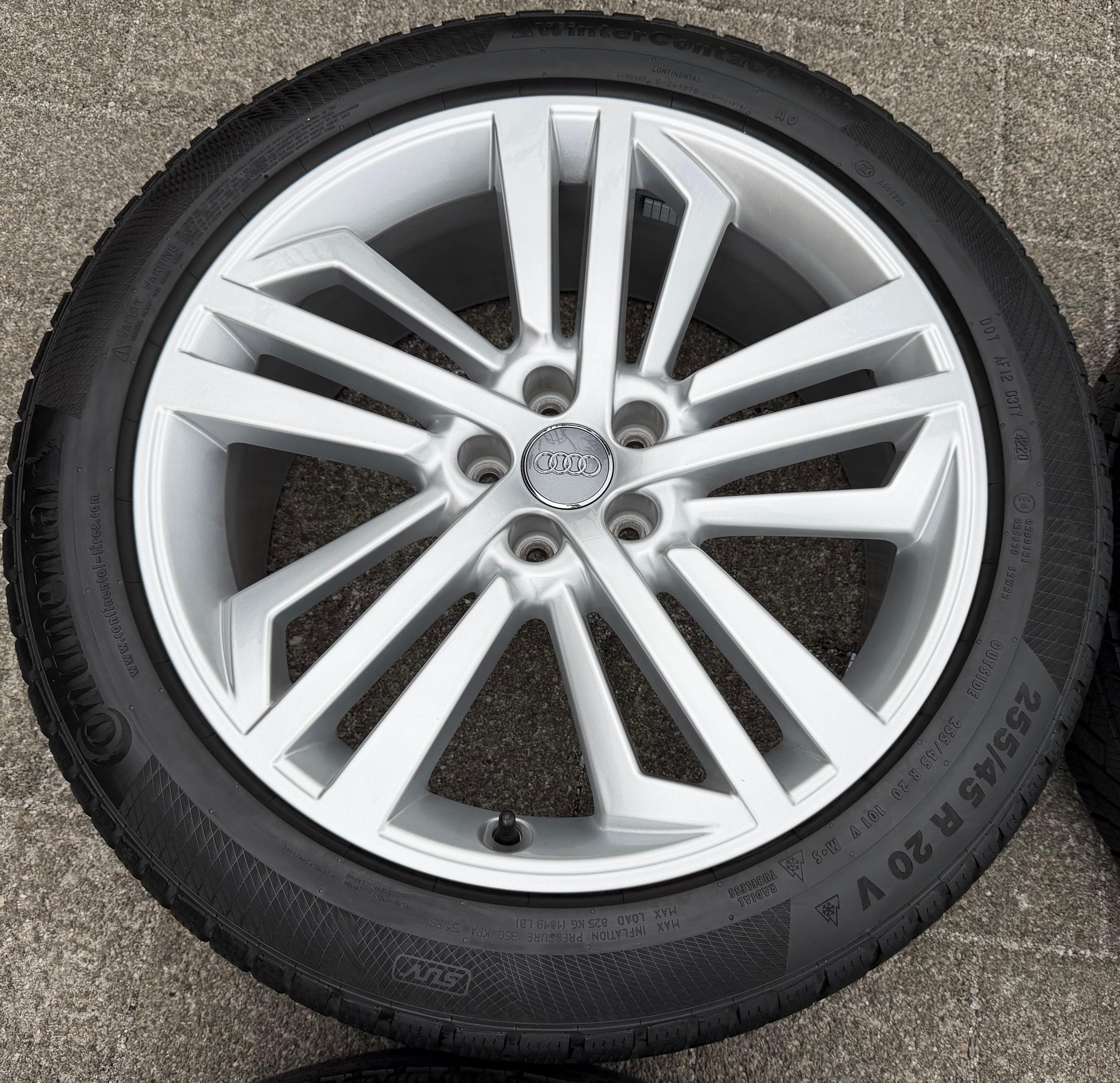 4 ORIGINAL 20" ALU WINTERRÄDER AUDI Q5 SQ5 FY 80A601025L 255/45R20 101V CONTINENTAL