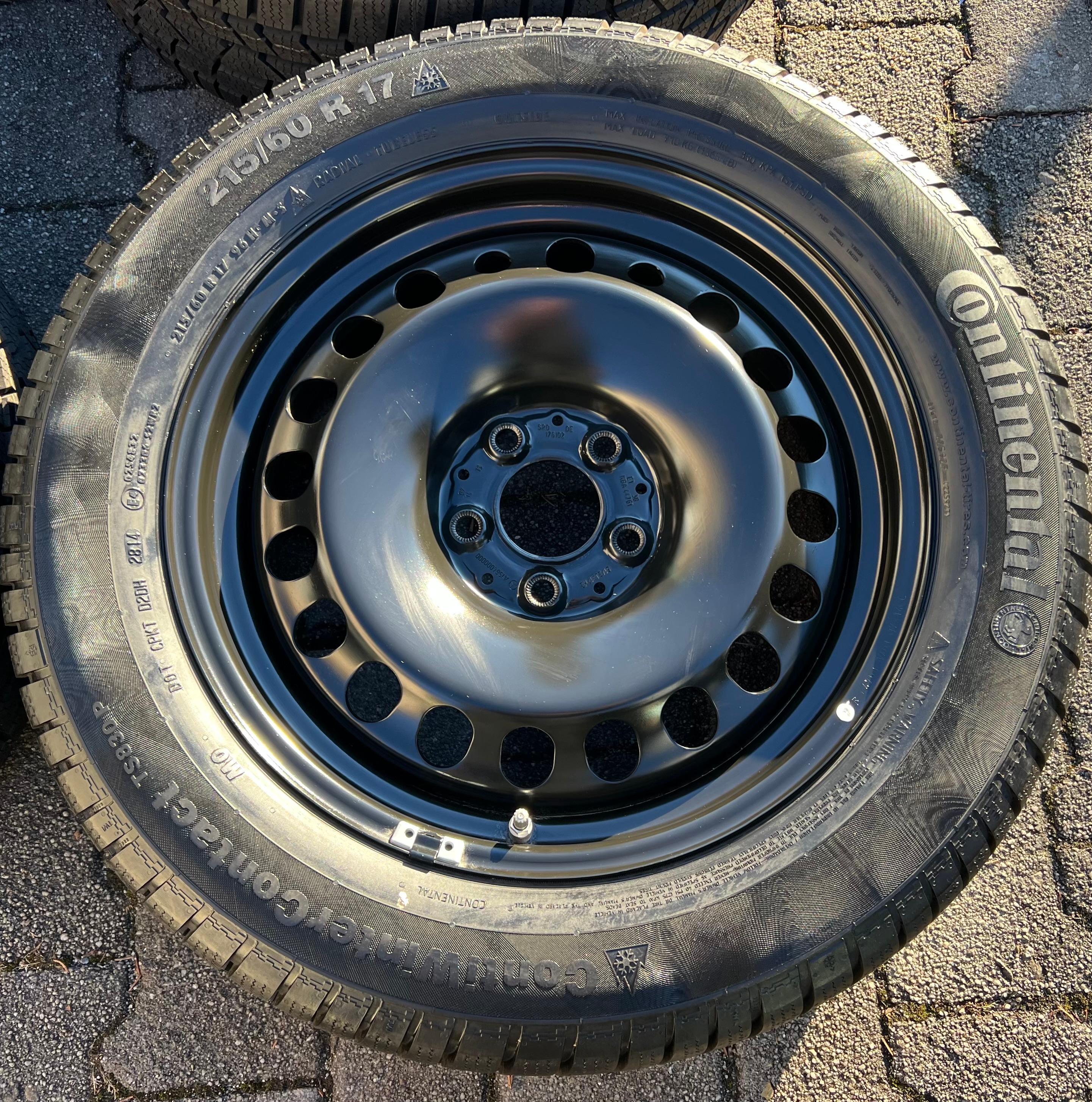 4 WINTERRÄDER MERCEDES GLA X156 215/60R17 96H CONTINENTAL 8MM RDKS