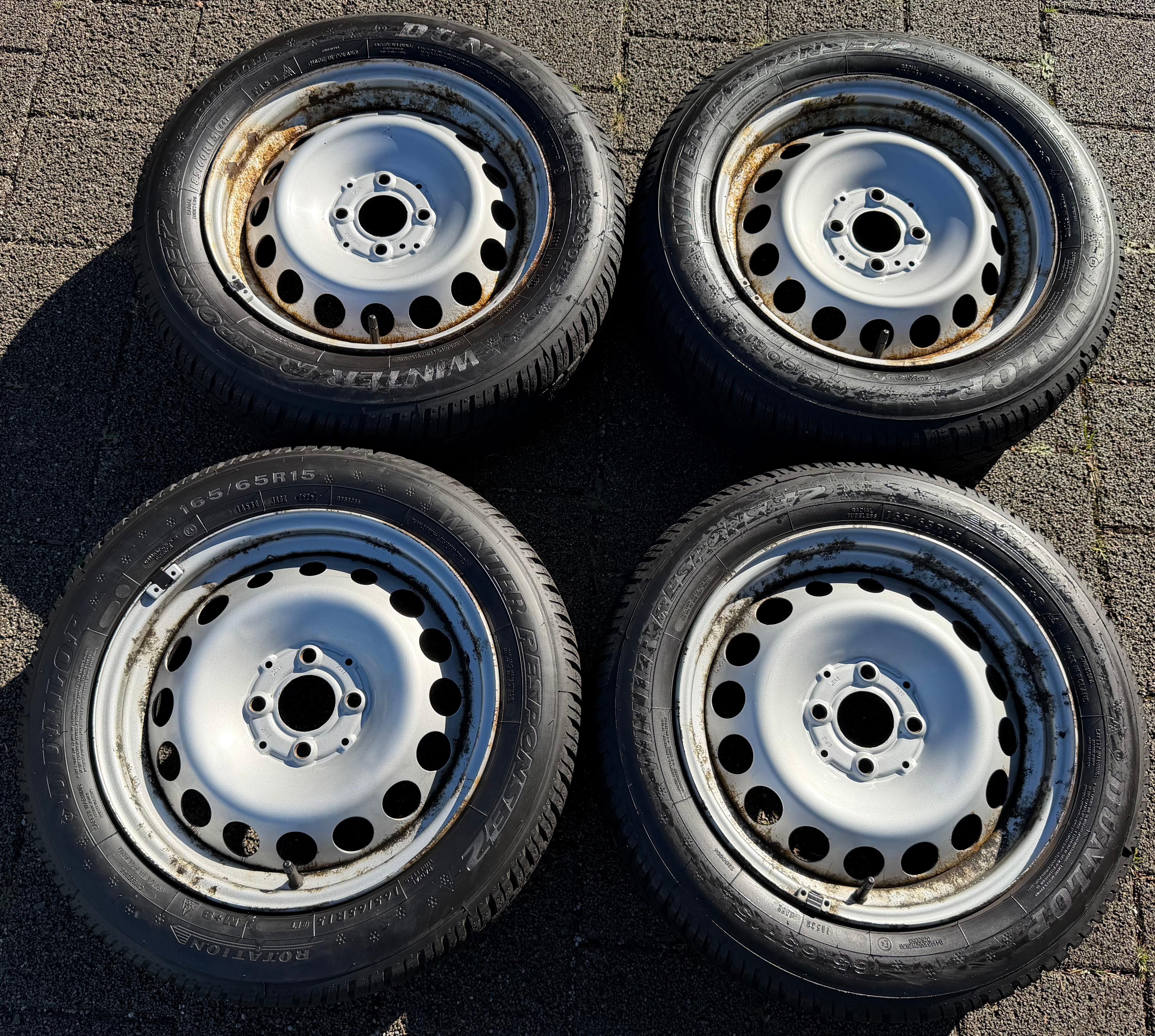 4 Original Winterräder Smart 453 165/65R15 81T 185/60R15 84T Dunlop RDKS 2025