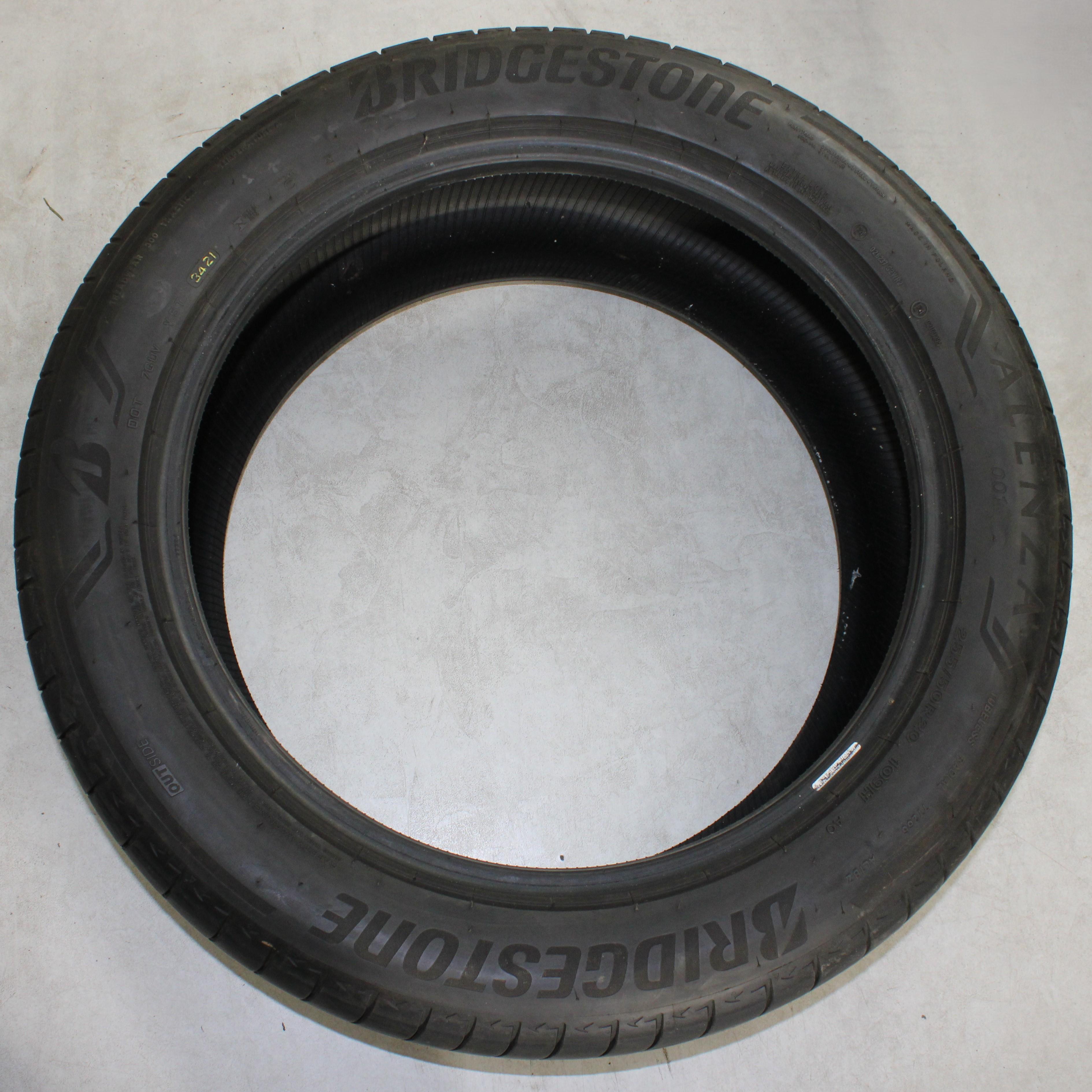 4 pneus été Bridgestone Alenza 001 AO 255/50R20 109H, usure 6-6,5 mm, 2x2020/2x2021