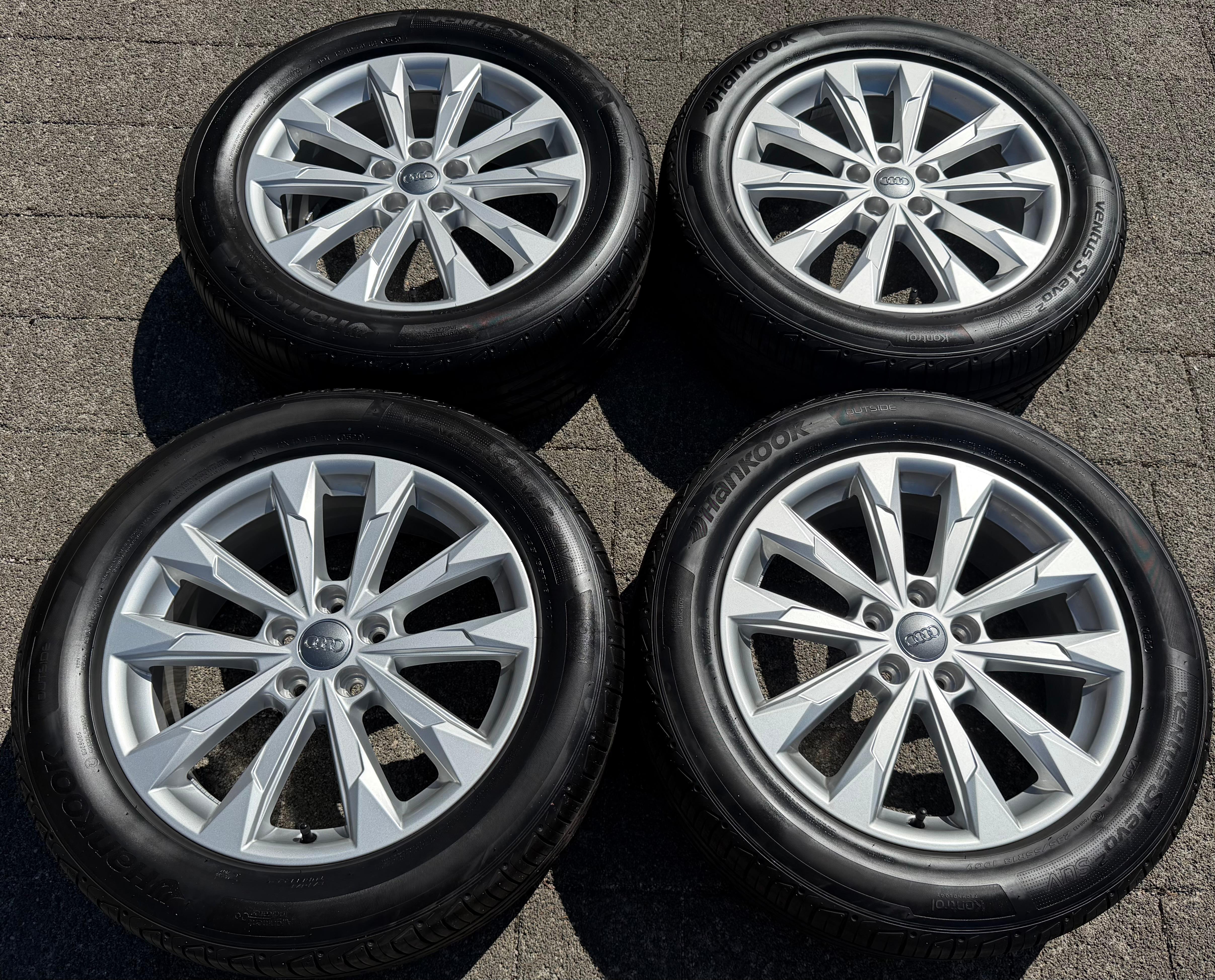 4 Original 18" Alu Sommerräder Audi Q3 F3 83A 83A601025G 235/55R18 100V Hankook