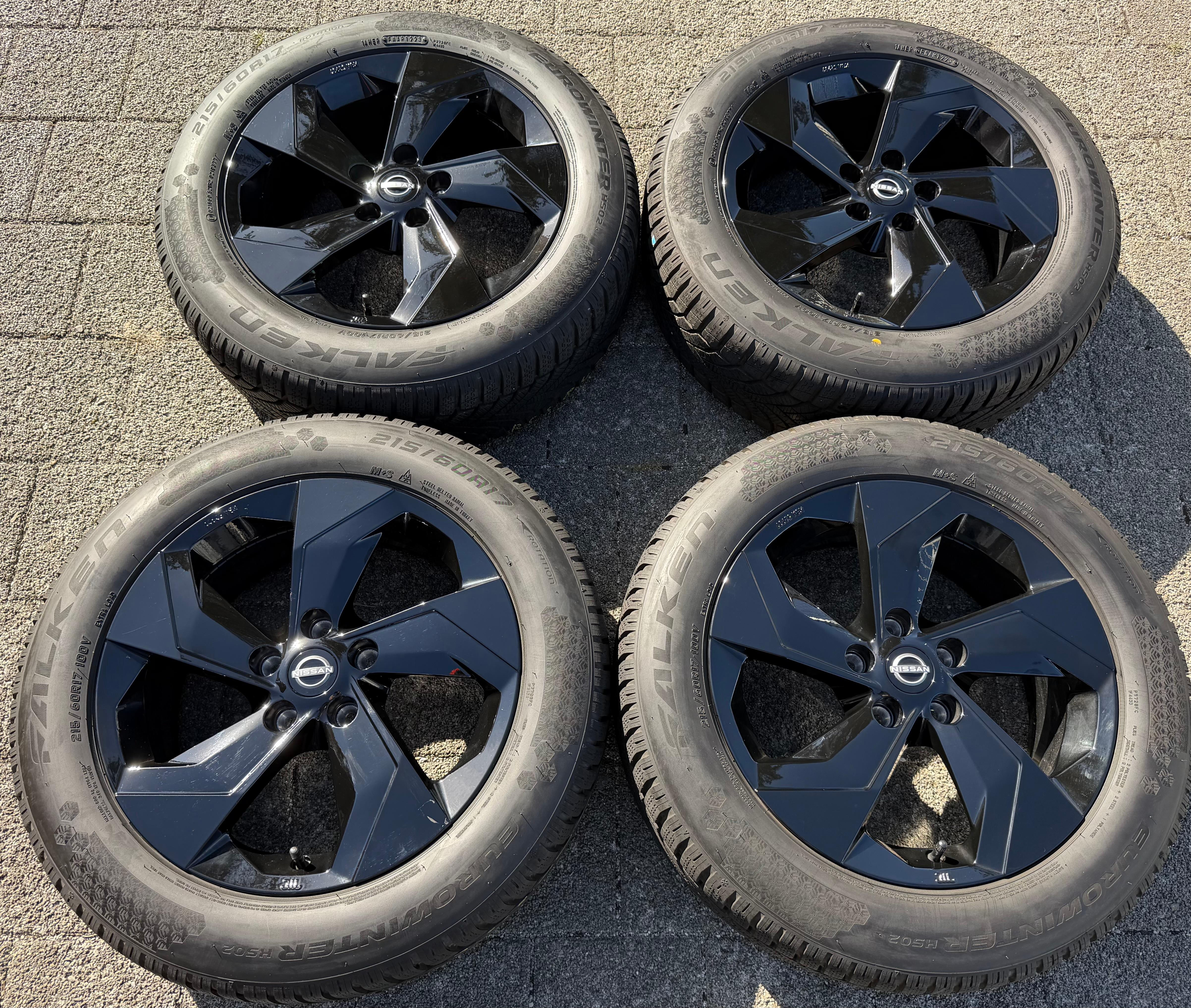 4 Original 17" Alu Winterräder Nissan Qashqai II J11 KB409-HV200 215/60R17 RDKS