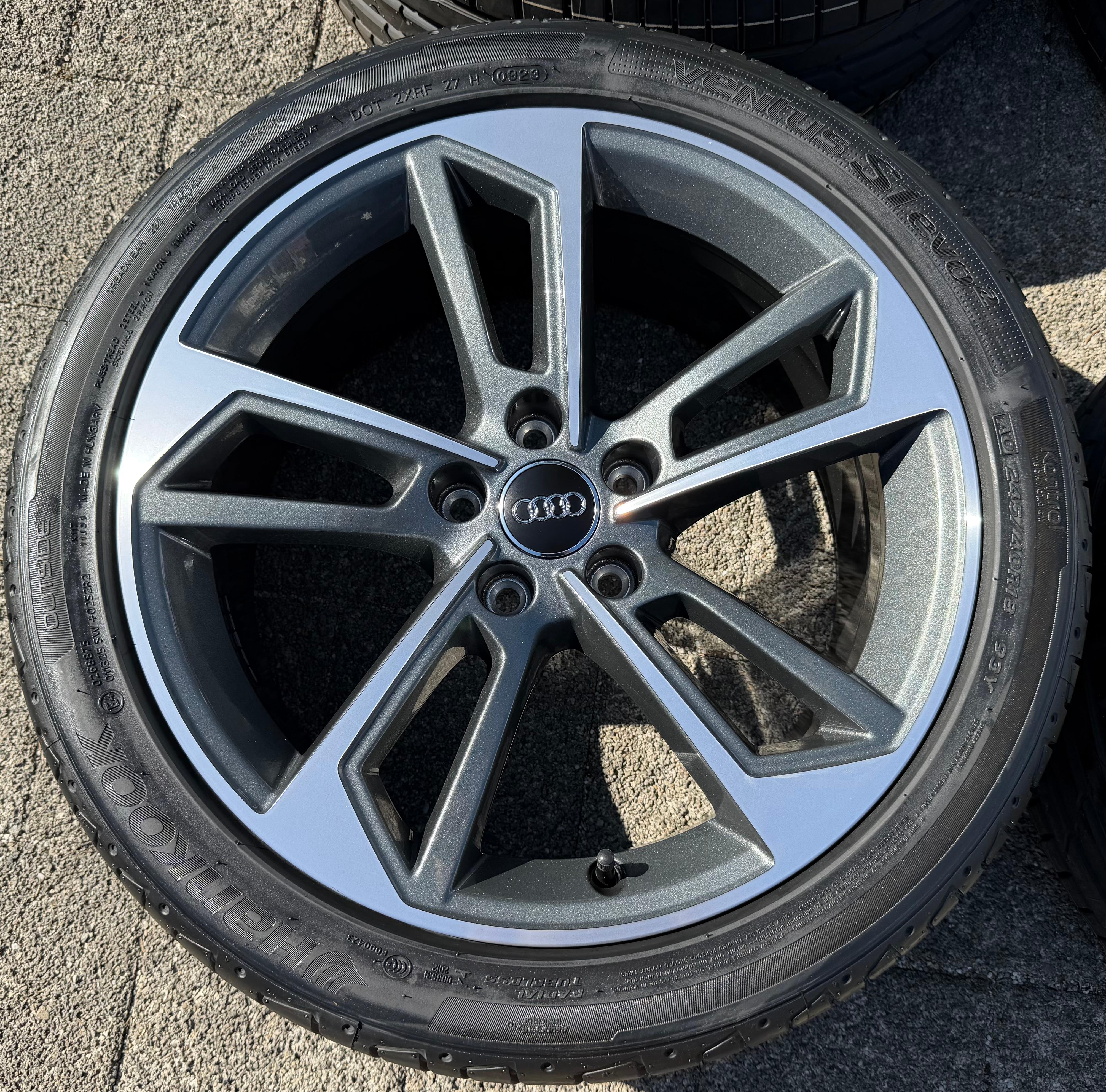 4 Original 18" Alu Sommerräder AUDI A4 S4 B9 8W 245/40R18 93Y 8W0601025DL Hankook NEU