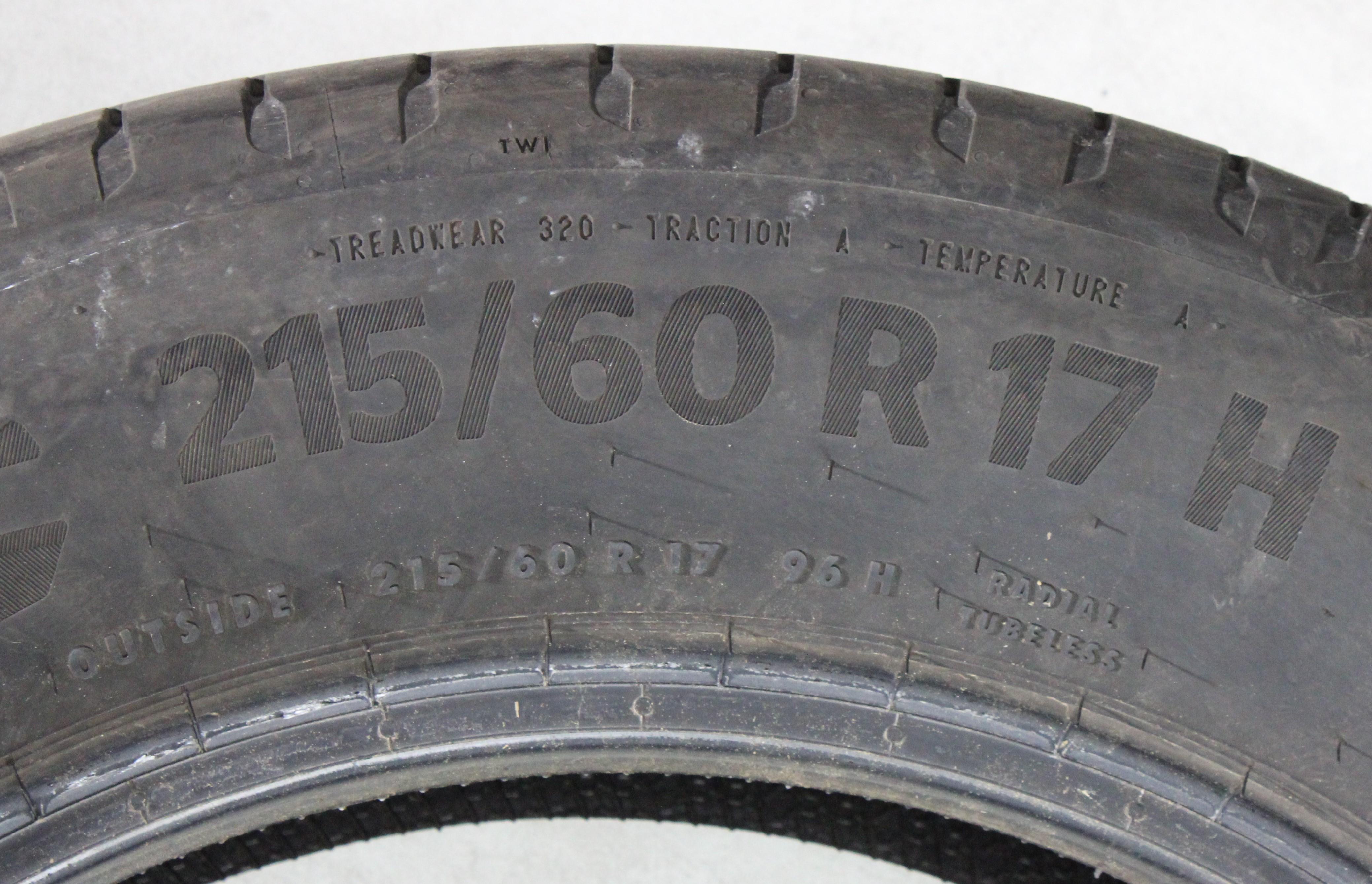 2 x 215/60R17 96H Sommerreifen Continental Eco Contact 6Q 4,5-5mm 2022