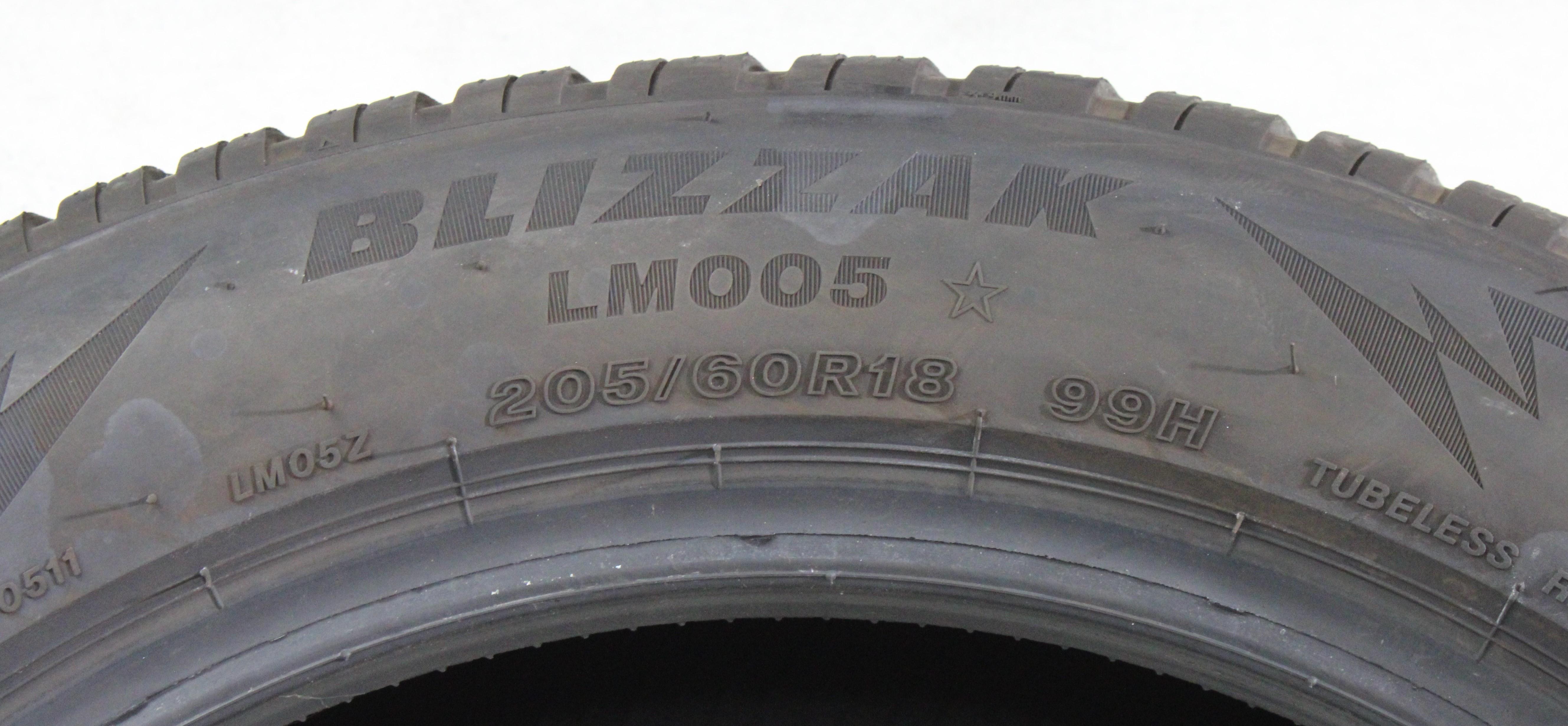 1 x 205/60R18 99H Winterreifen Bridgestone Blizzak LM005 * 6,5mm 2024