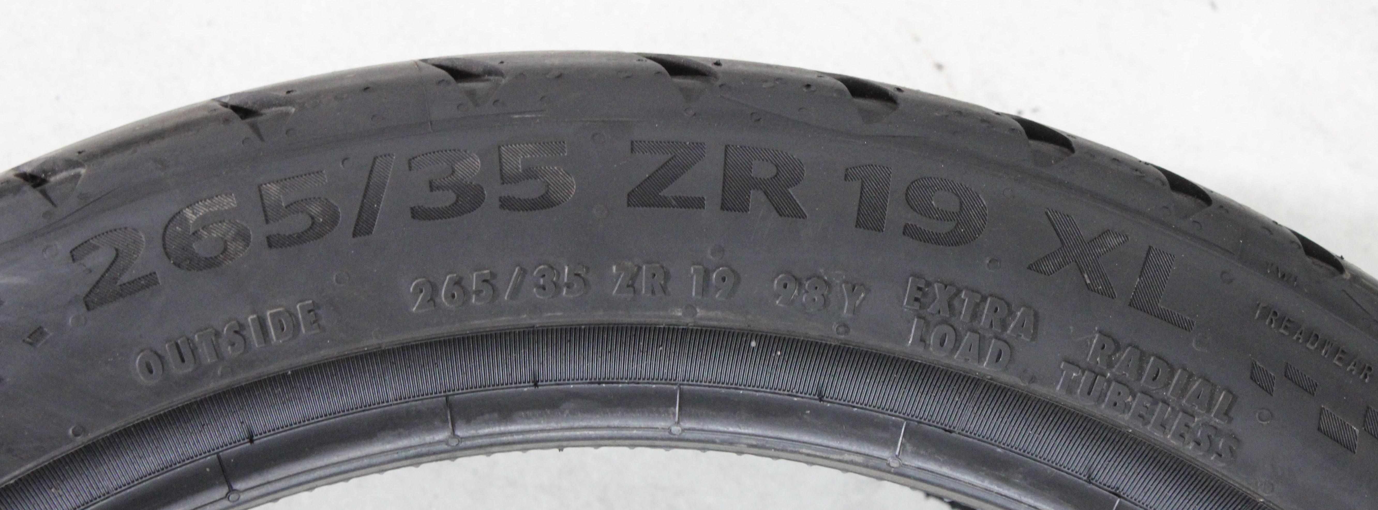 2 x 245/40R19 98Y 2 x 265/35R19 98Y Sommerreifen Continental Sport Contact 7 MO1 Volles Profil 2024 XL