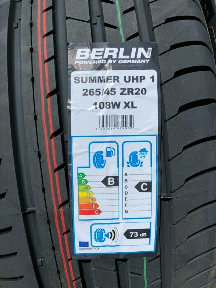 4 X 265/45R20 108W BERLIN TIRES SUMMER UHP 1 NEUMÁTICOS DE VERANO NUEVOS