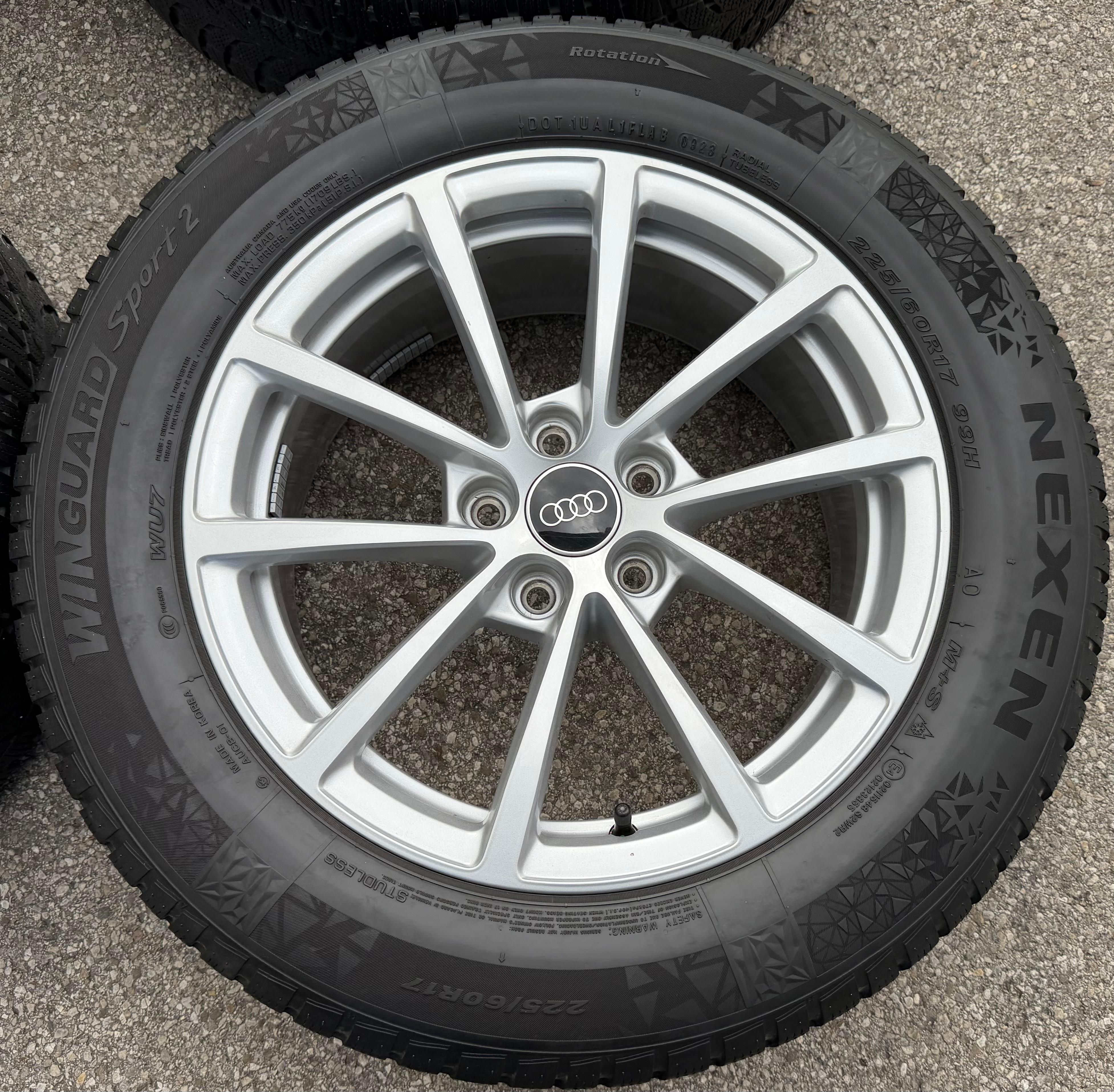 4 ruedas de invierno de aleación originales de 17" para Audi A6 4K C8 F2 225/60R17 99H 4K0601025 Nexen