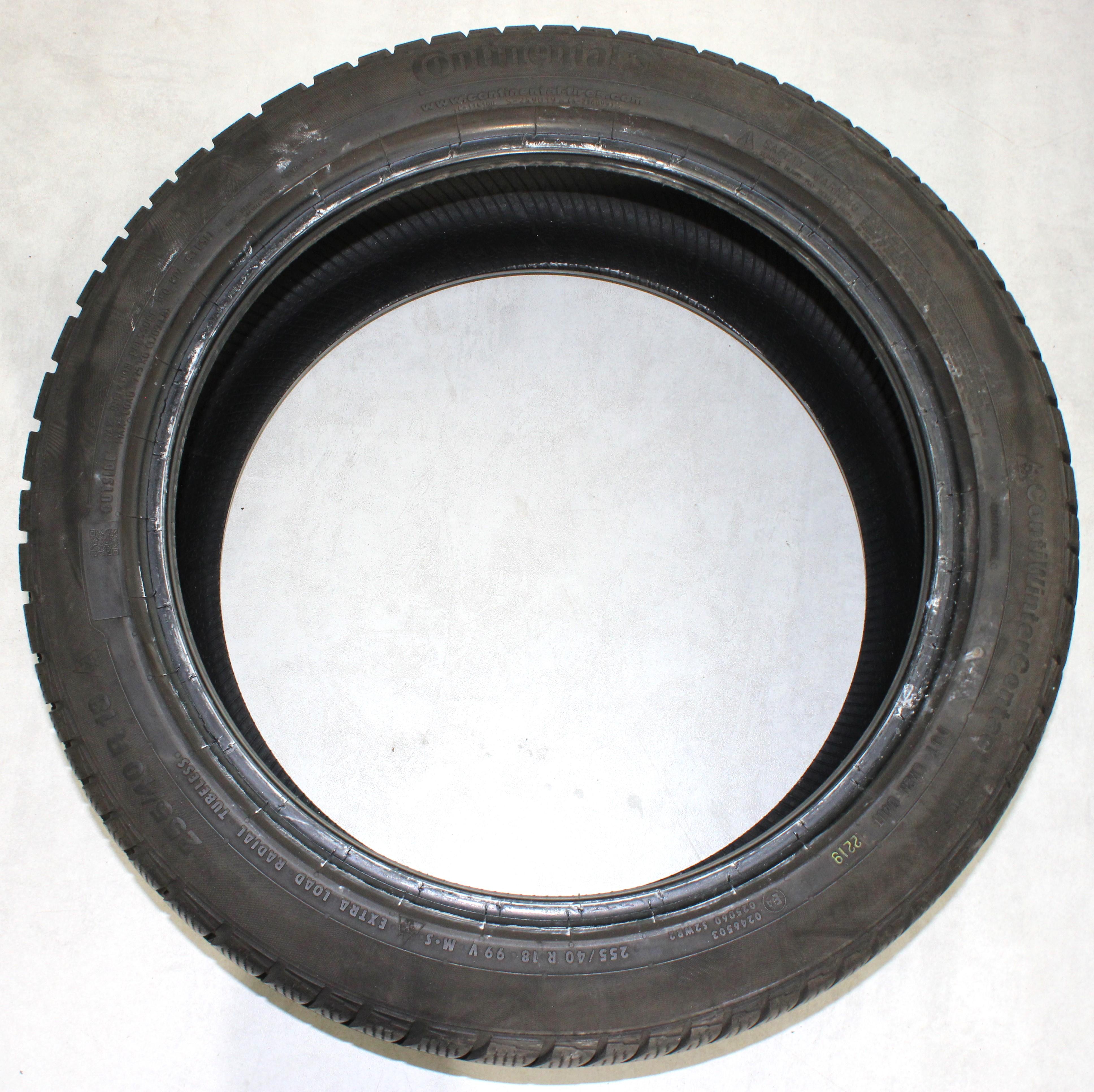 2 x 255/40R18 99V Winterreifen Continental Winter Contact TS830P* 6mm 2019 XL