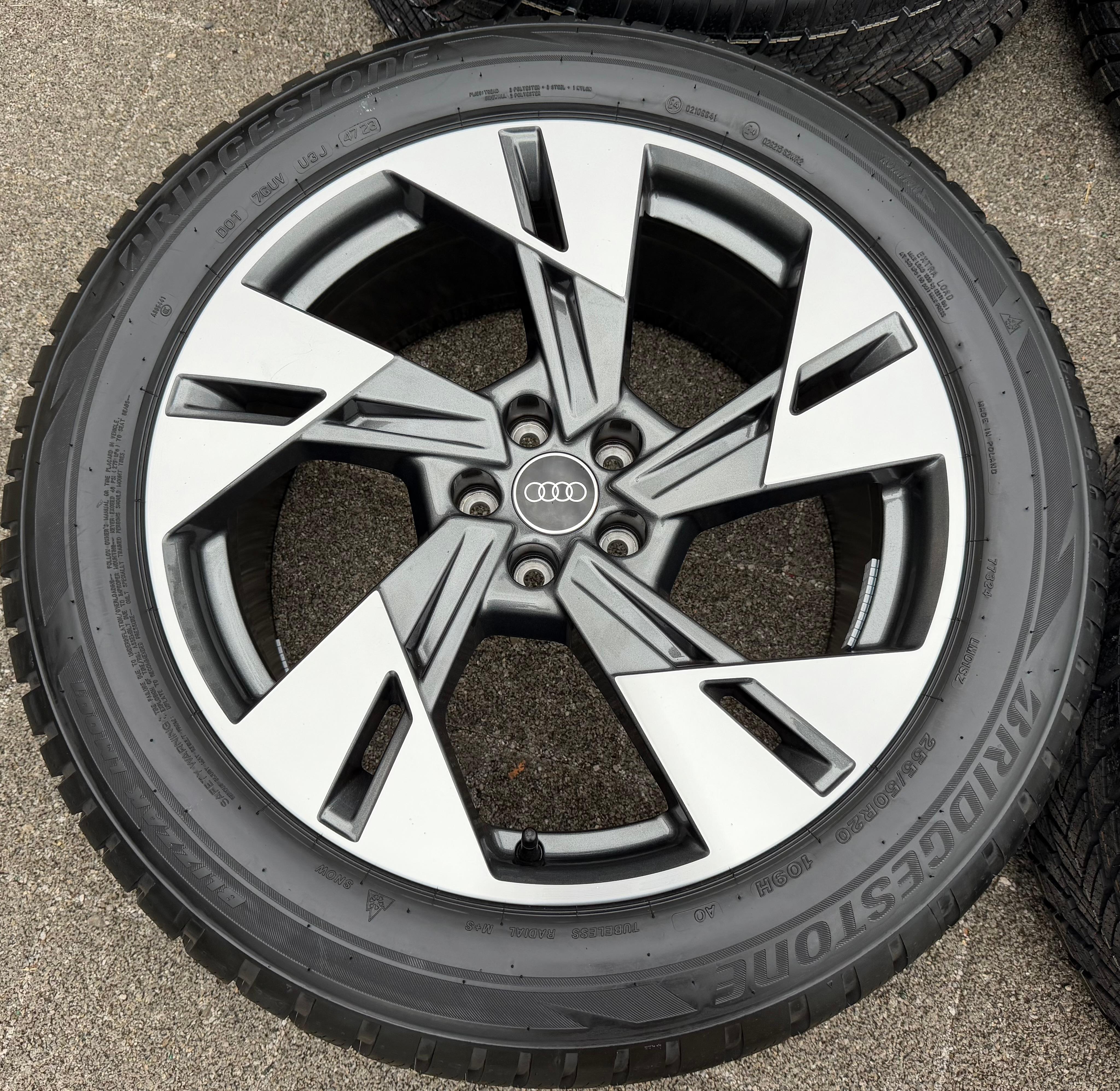 4 llantas de aluminio originales de invierno de 20" para Audi E-Tron Q8, Etron 4KE601025AP, 255/50R20, 109V, NUEVAS
