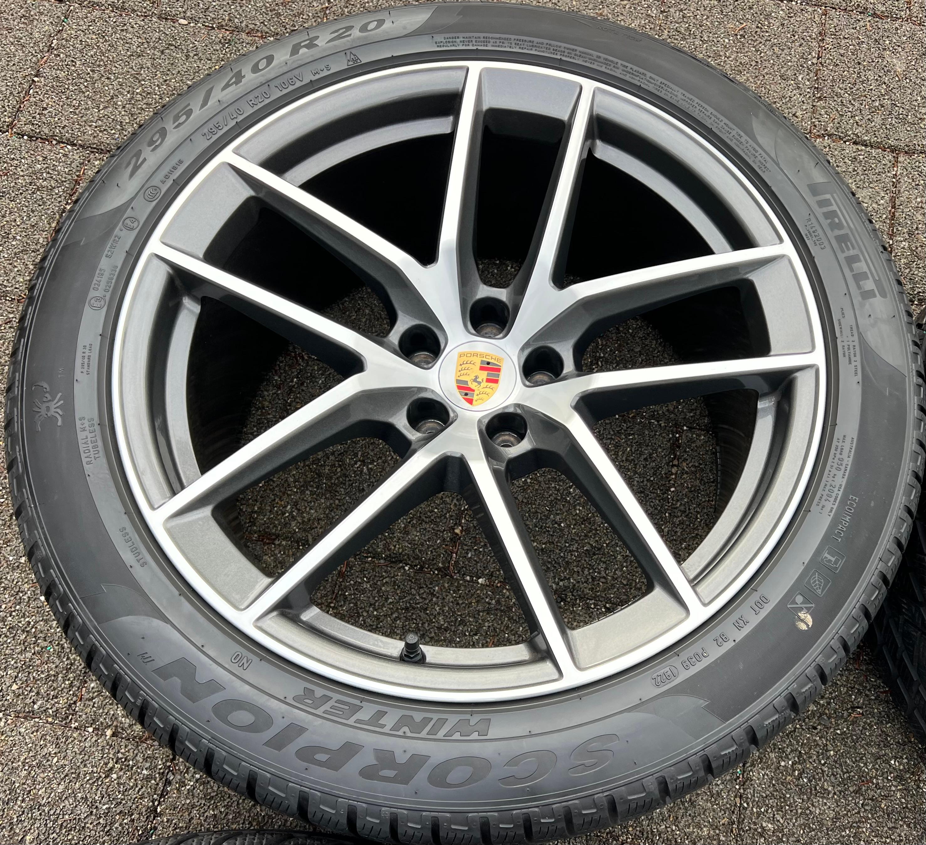 4 ORIGINAL 20" ALU WINTERRÄDER PORSCHE MACAN 265/45R20 104V 295/40R20 106V RDKS