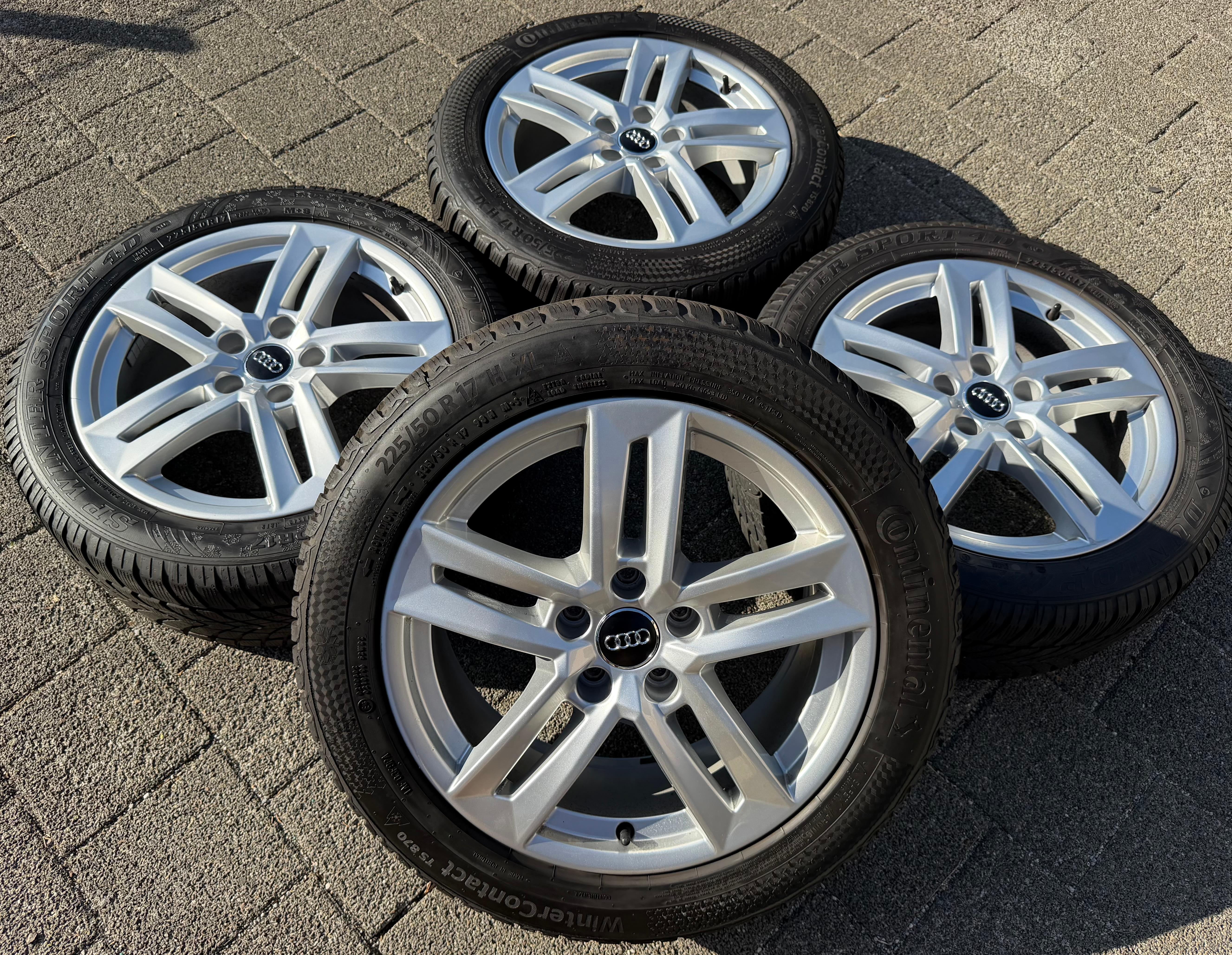 4 Original 17" Alu Winterräder Audi A4 B9 8W 8W0601025P 225/50R17 98H Winterreifen