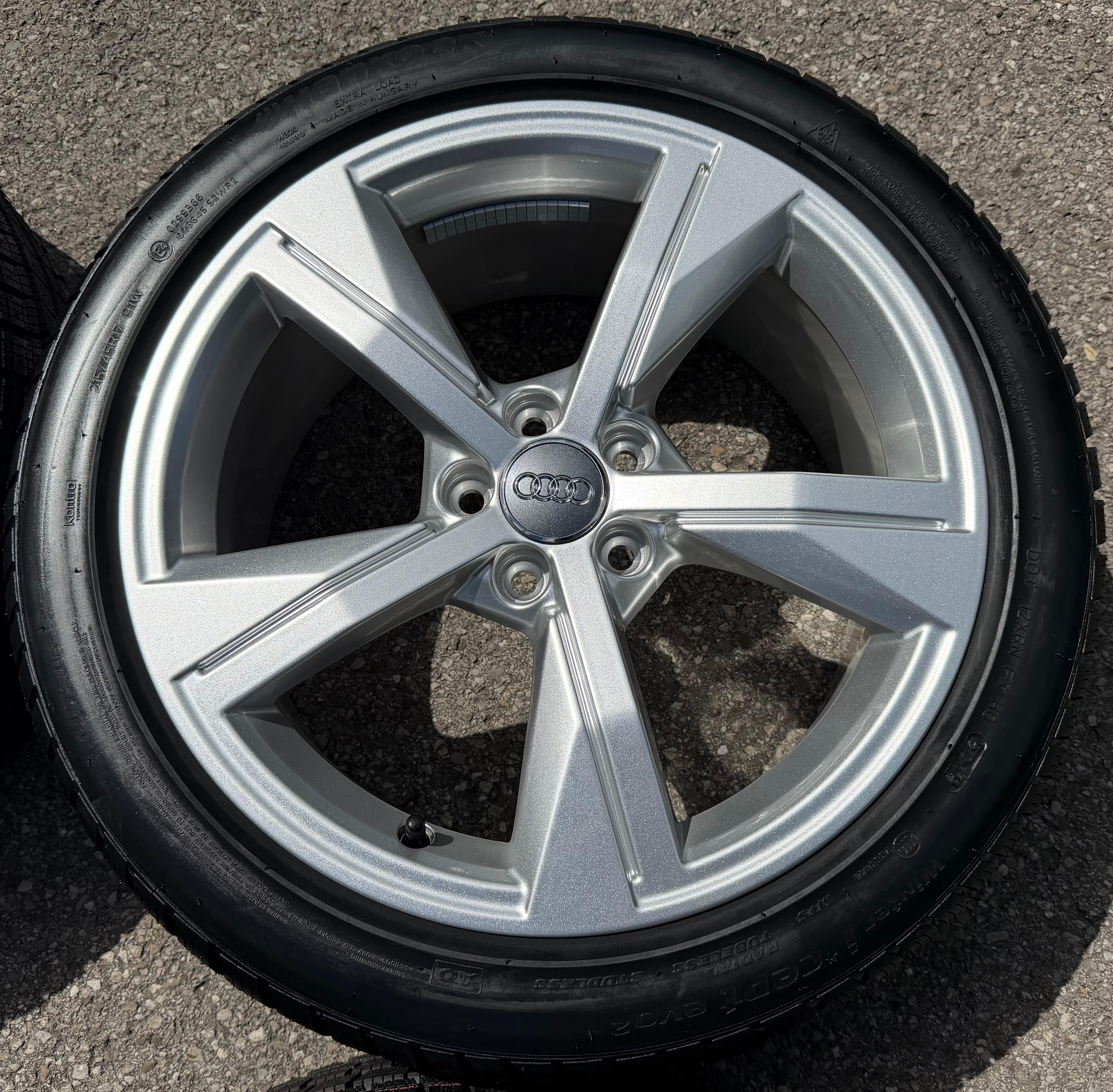 4 ORIGINAL 17" ALU WINTERRÄDER AUDI A1 S1 GB 82A601025G 215/45R17 91W HANKOOK
