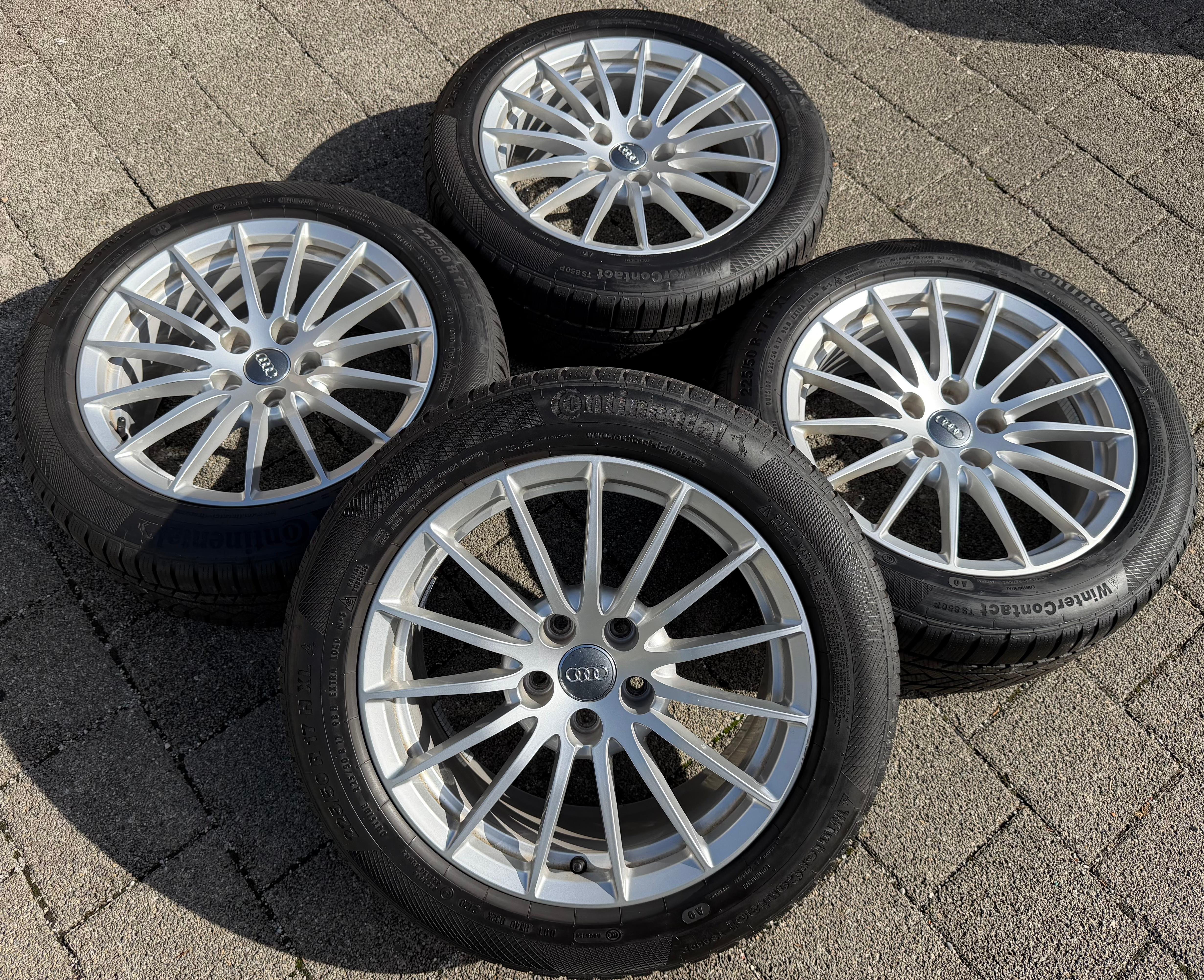 4 ORIGINAL 17" ALU WINTERRÄDER AUDI A5 F5 8W 225/50R17 98H 8W0601025AE CONTINENTAL