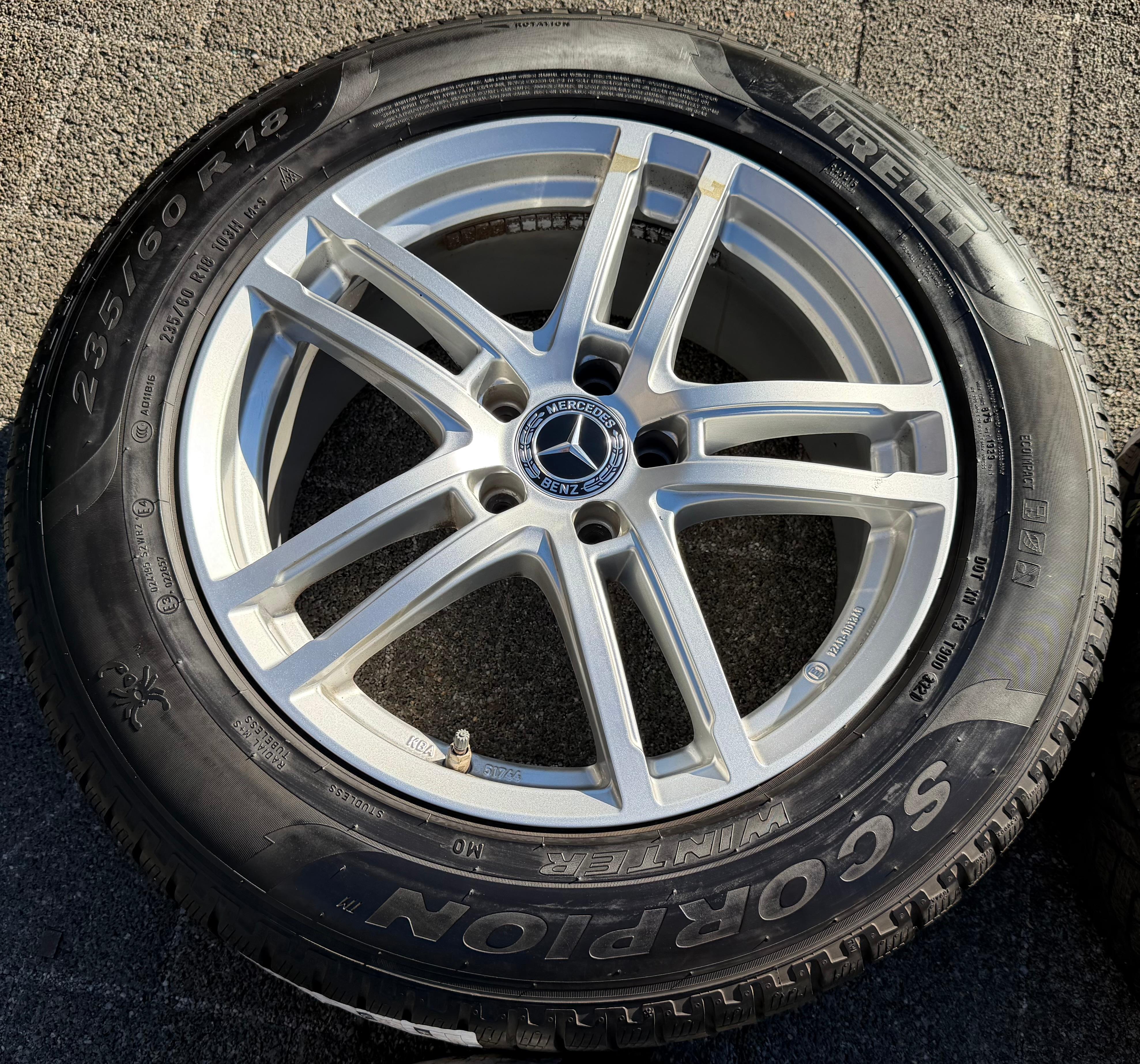 4 Alu 18" Winterräder Mercedes GLC X204 W253 235/60R18 103H 2021 RDKS Pirelli