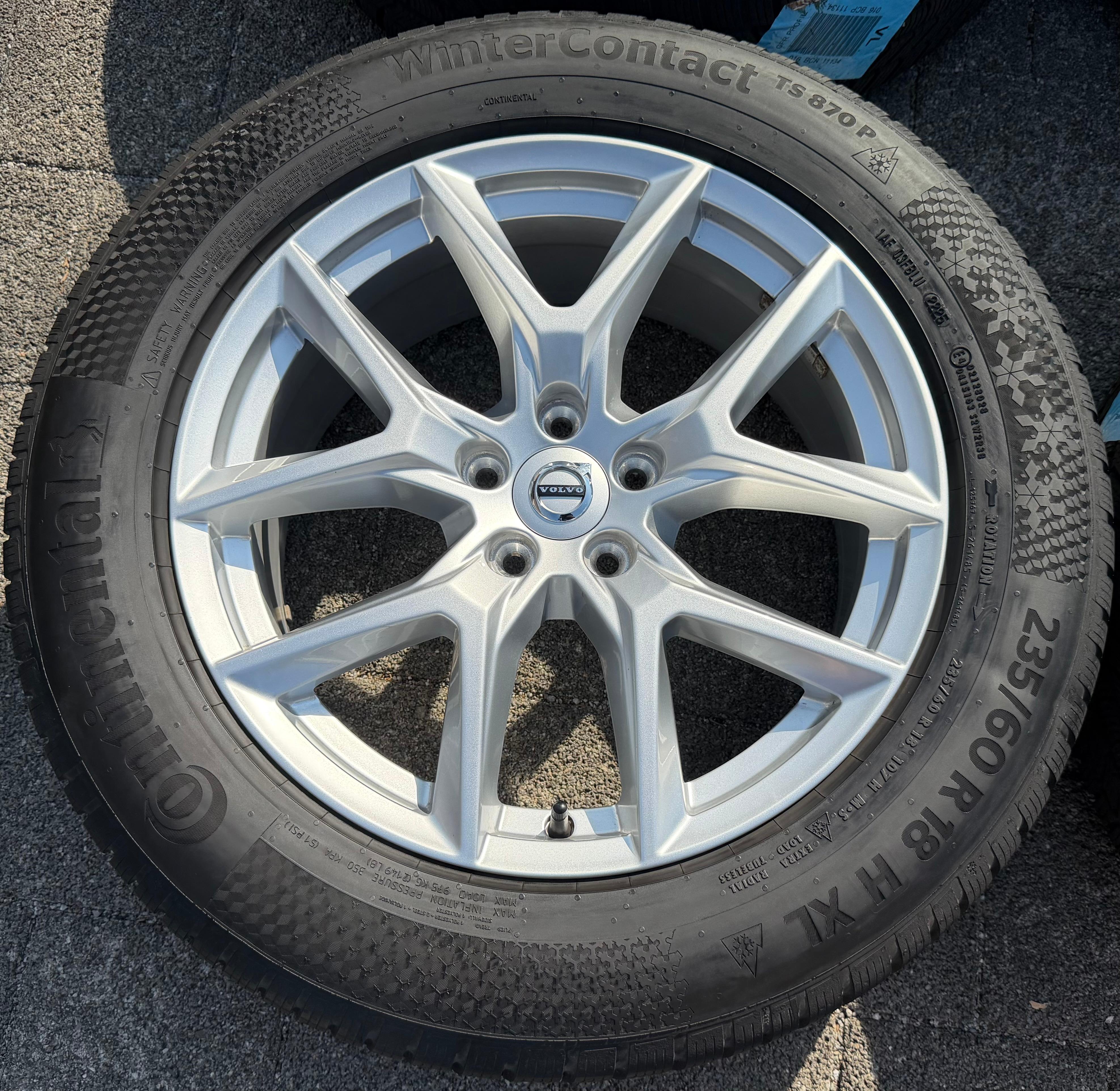 4 Original 18" Alu Winterräder Volvo XC60 II 31423851 235/60R18 107H Continental 2025