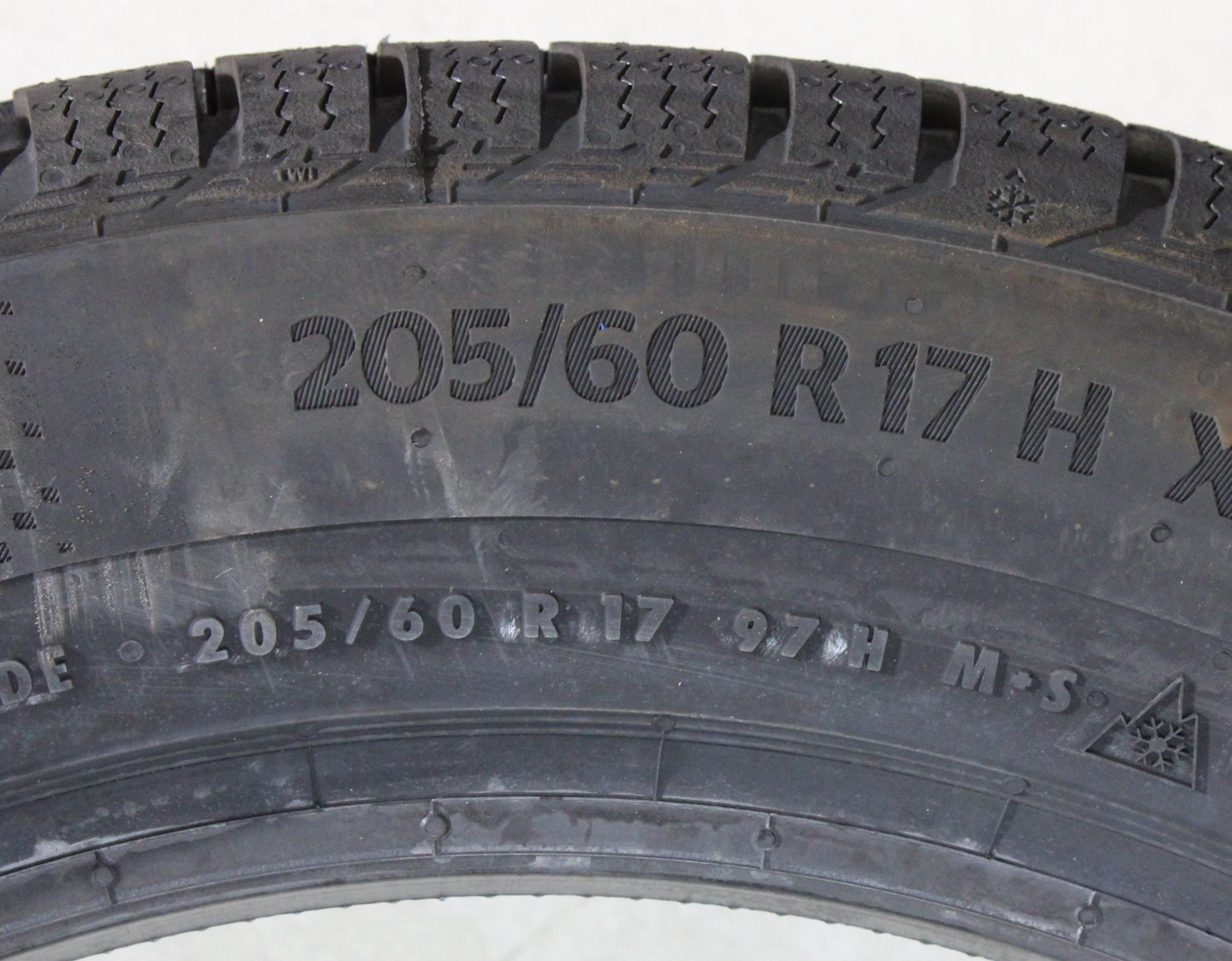 2 x 205/60R17 97H Winterreifen Continental Winter Contact TS860S* Volles Profil 2024 XL NEU