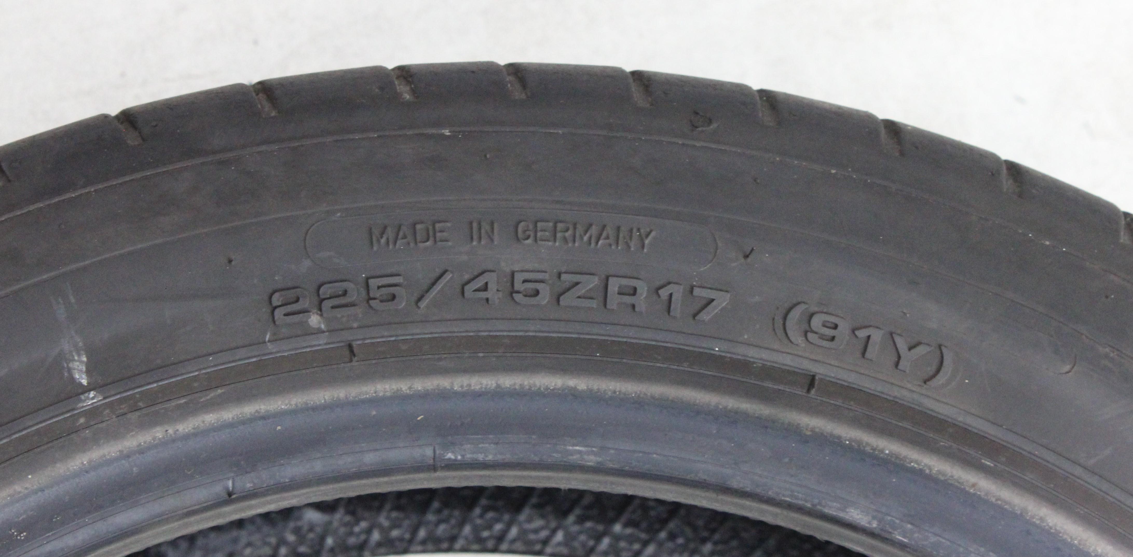 2 x 225/45R17 91Y Sommerreifen Dunlop Sport Maxx RT2 5-5,5mm 2018