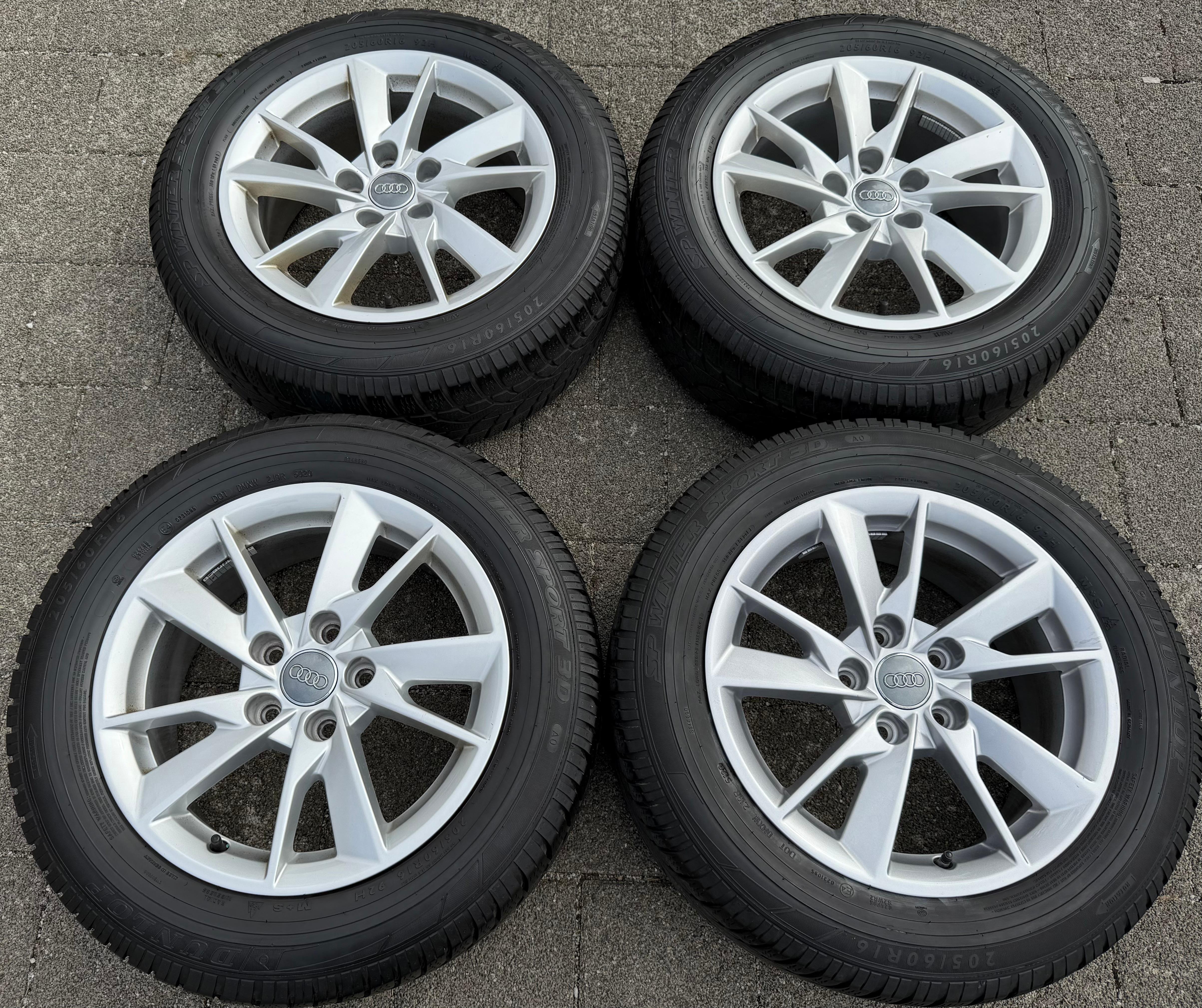 4 Original Alu Winterräder Audi A4 8W B9 8W0601025A 205/60R16 92H Dunlop