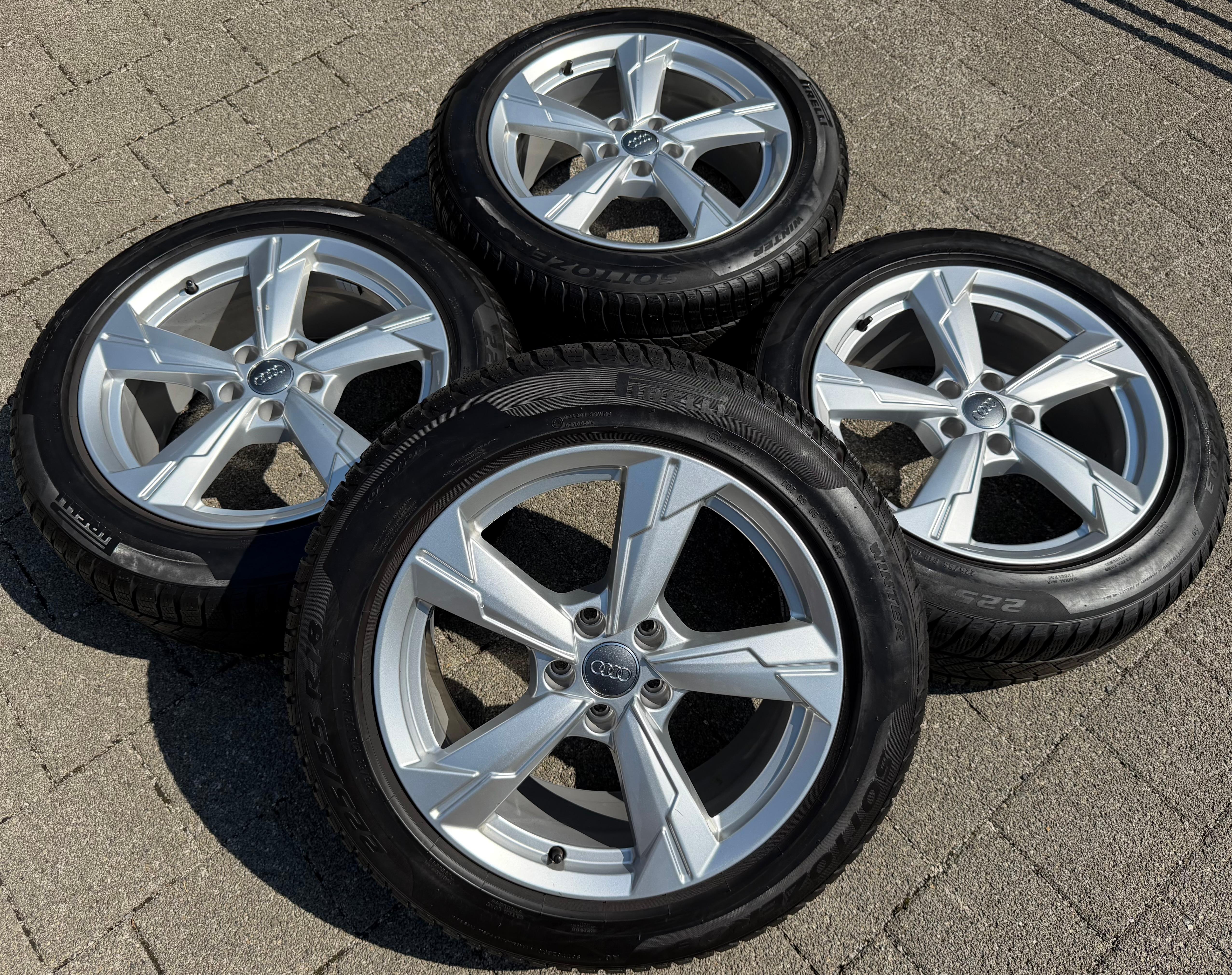 4 Original 18" Alu Winterräder Audi A6 4K C8 225/55R18 102V Pirelli 2021
